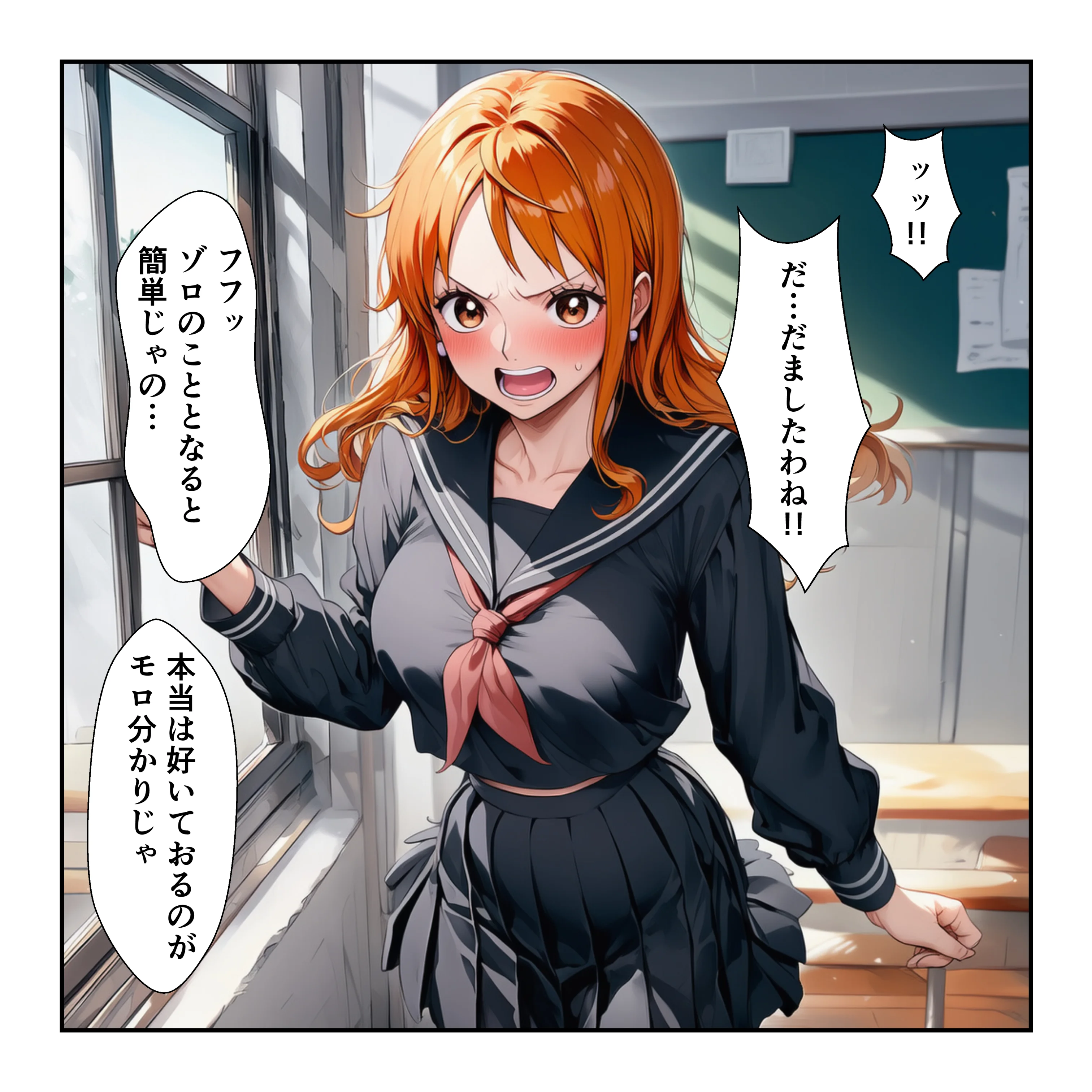 催●レ〇プでイキ狂い！？ ナミ＆ハン〇ック強●快楽堕ちSEX 制服・学園もの・ラブコメ サンプル8ページ目（YH）