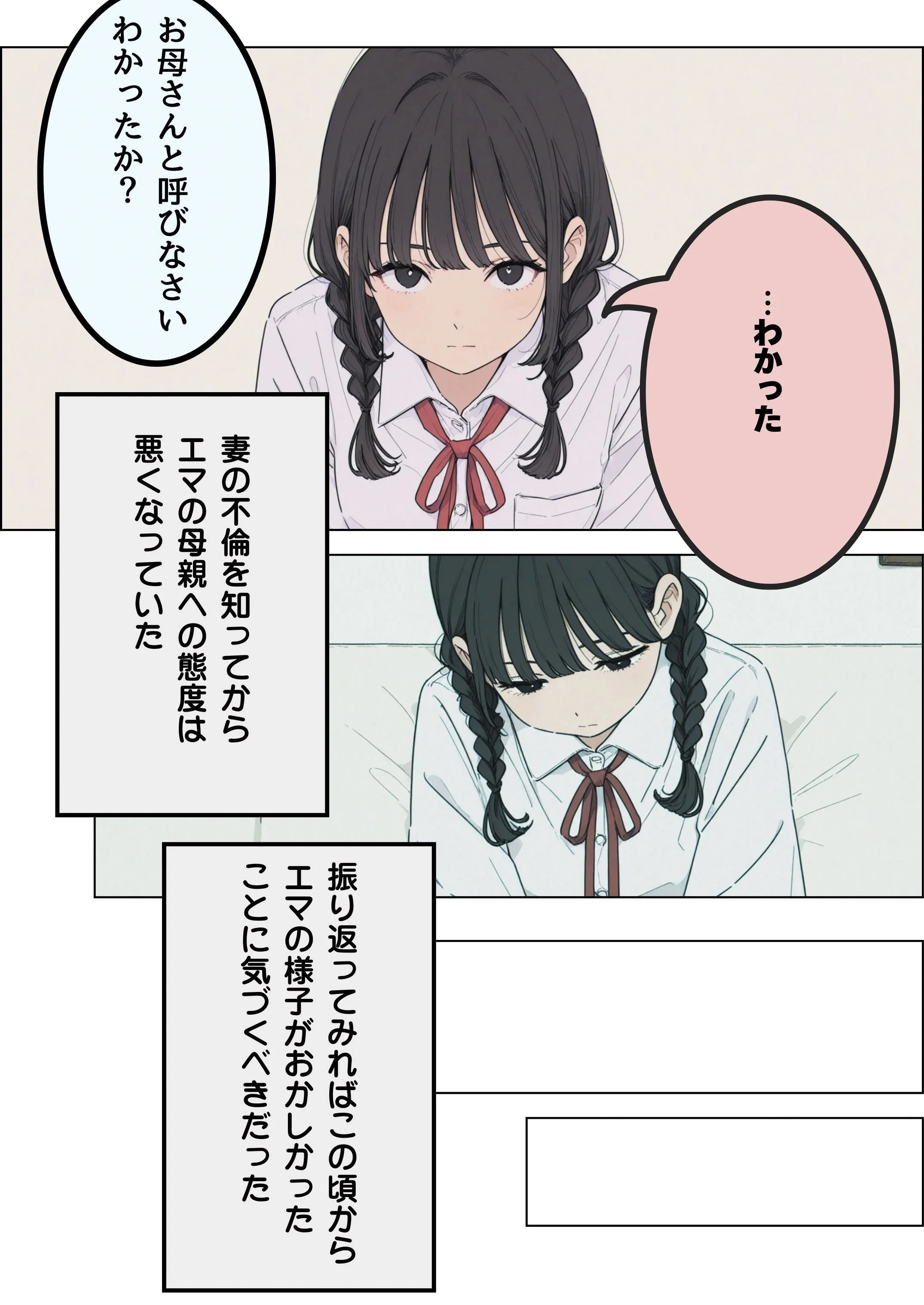 傷心の父親とそれを慰める娘 制服・近親相姦・退廃・背徳・インモラル サンプル7ページ目（だれもが）