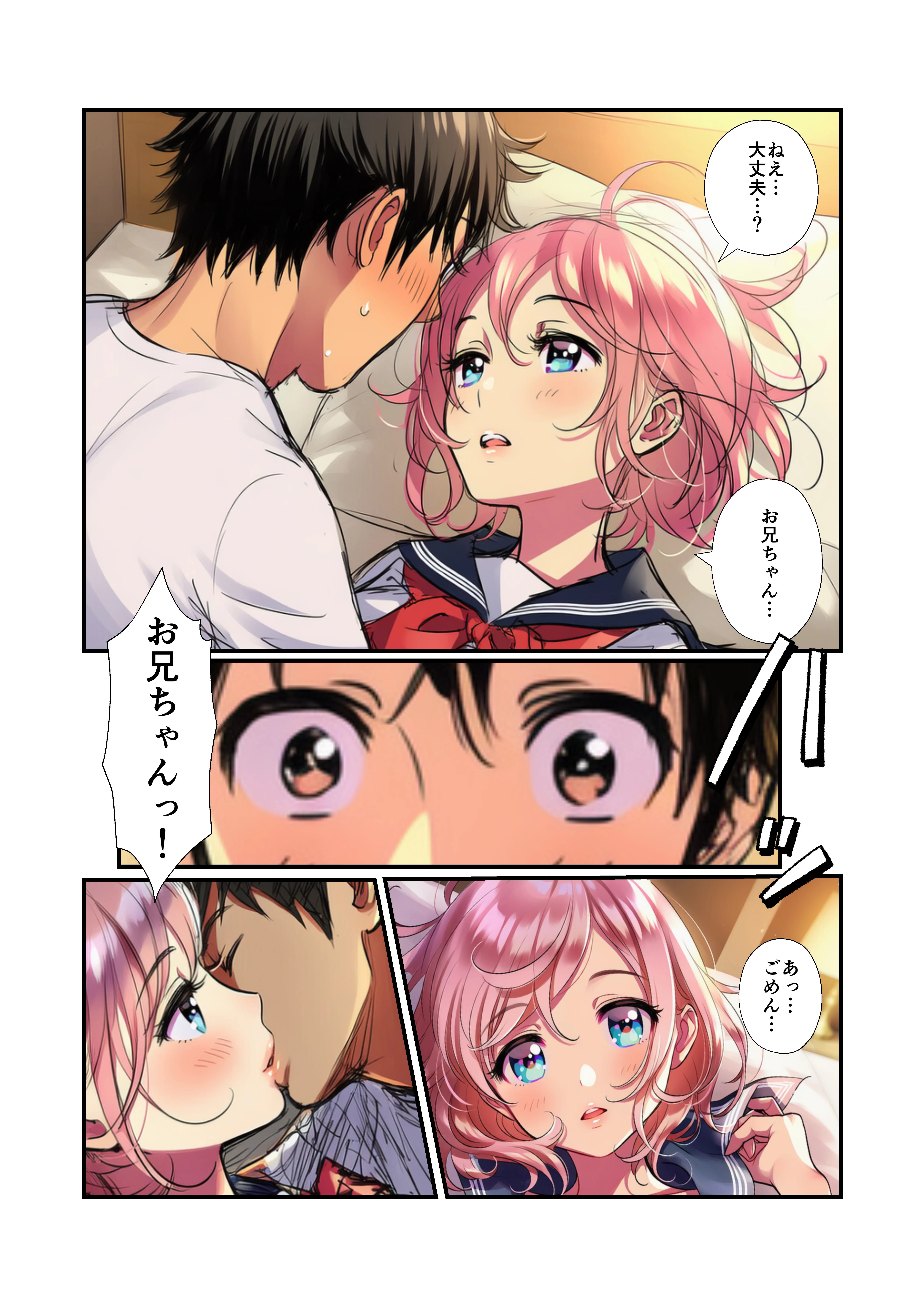 背徳セックス！デリヘルでオレの妹と！ 制服・巨乳・近親相姦 サンプル12ページ目（イッキ）