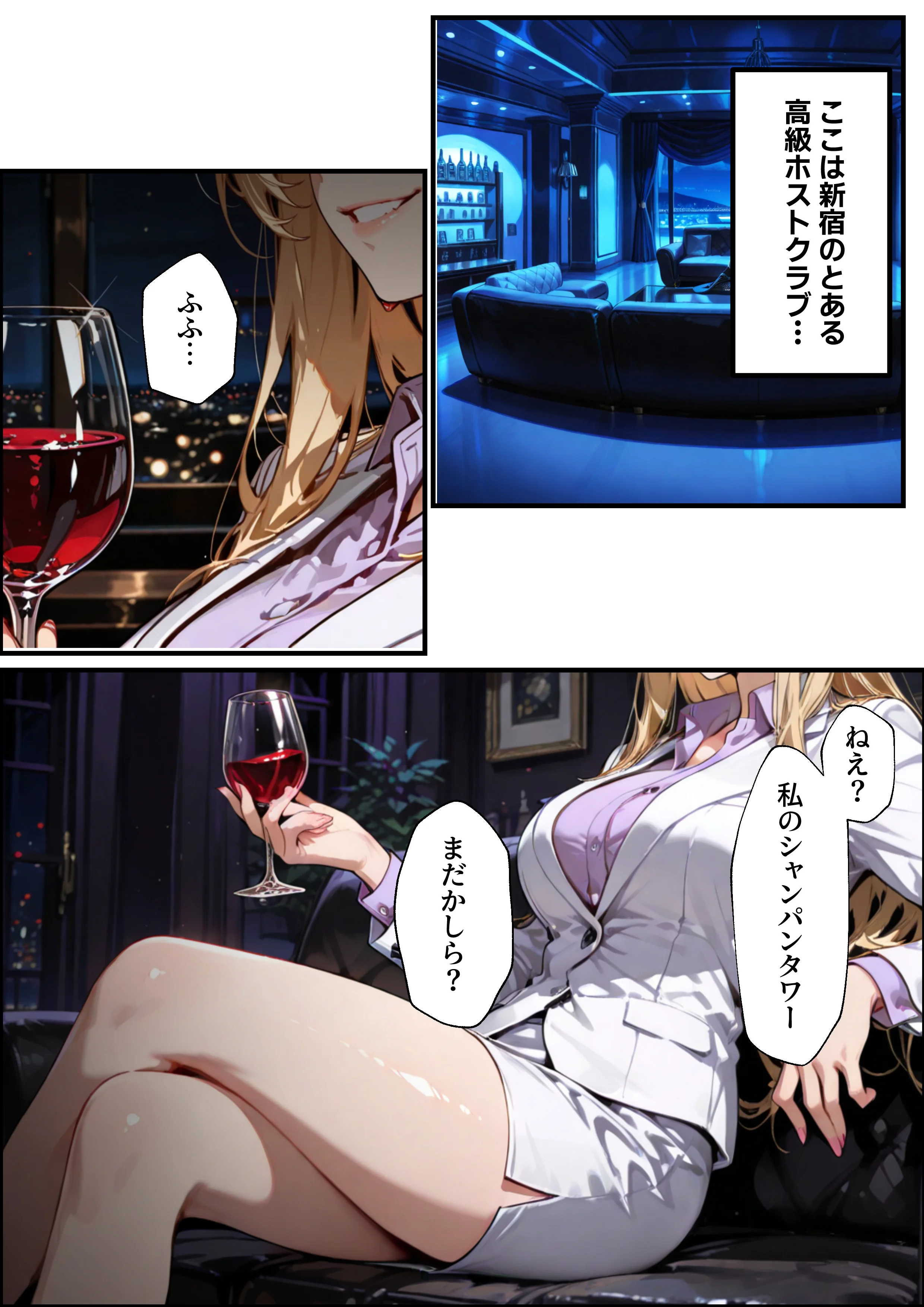 ホス狂い女社長、おち〇ぽ100本抜かないと出られない部屋、全員抜くまで帰れません！ 巨乳・乱交・中出し サンプル3ページ目（性欲解放戦線）