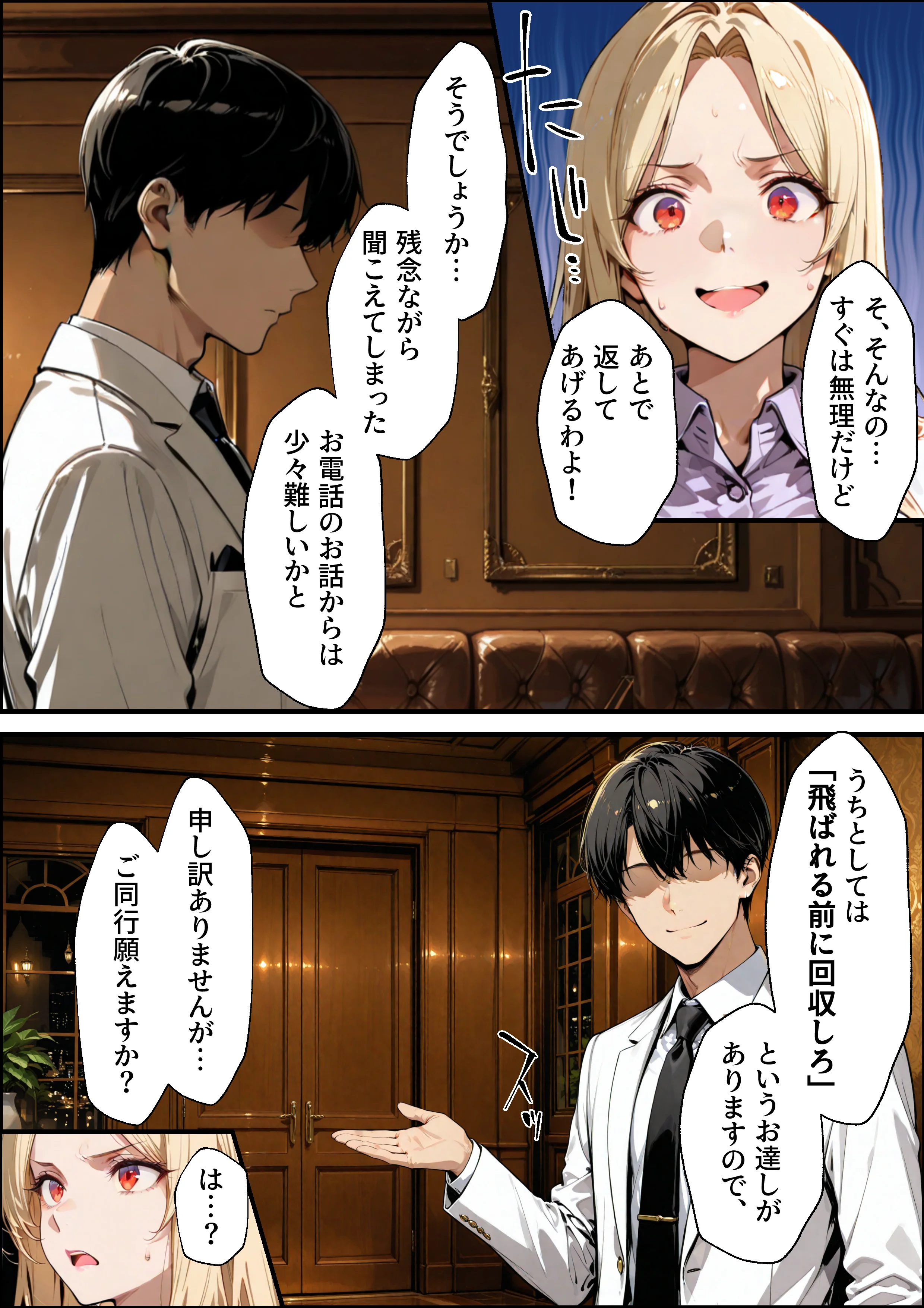ホス狂い女社長、おち〇ぽ100本抜かないと出られない部屋、全員抜くまで帰れません！ 巨乳・乱交・中出し サンプル11ページ目（性欲解放戦線）