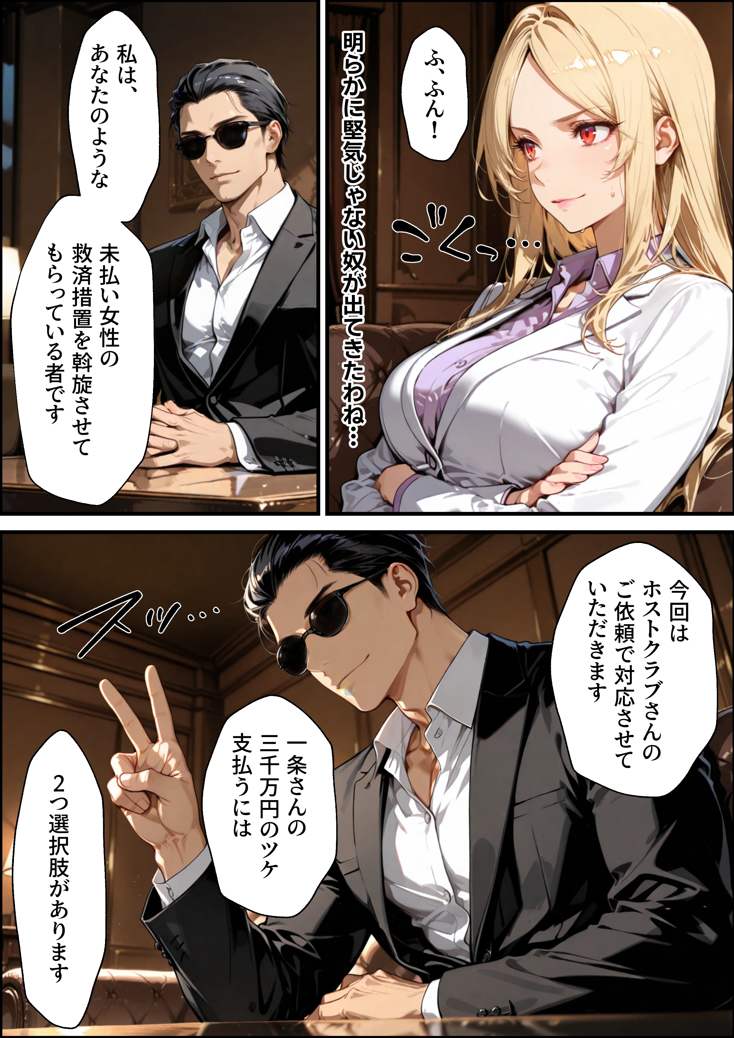 ホス狂い女社長、おち〇ぽ100本抜かないと出られない部屋、全員抜くまで帰れません！ 巨乳・乱交・中出し サンプル13ページ目（性欲解放戦線）