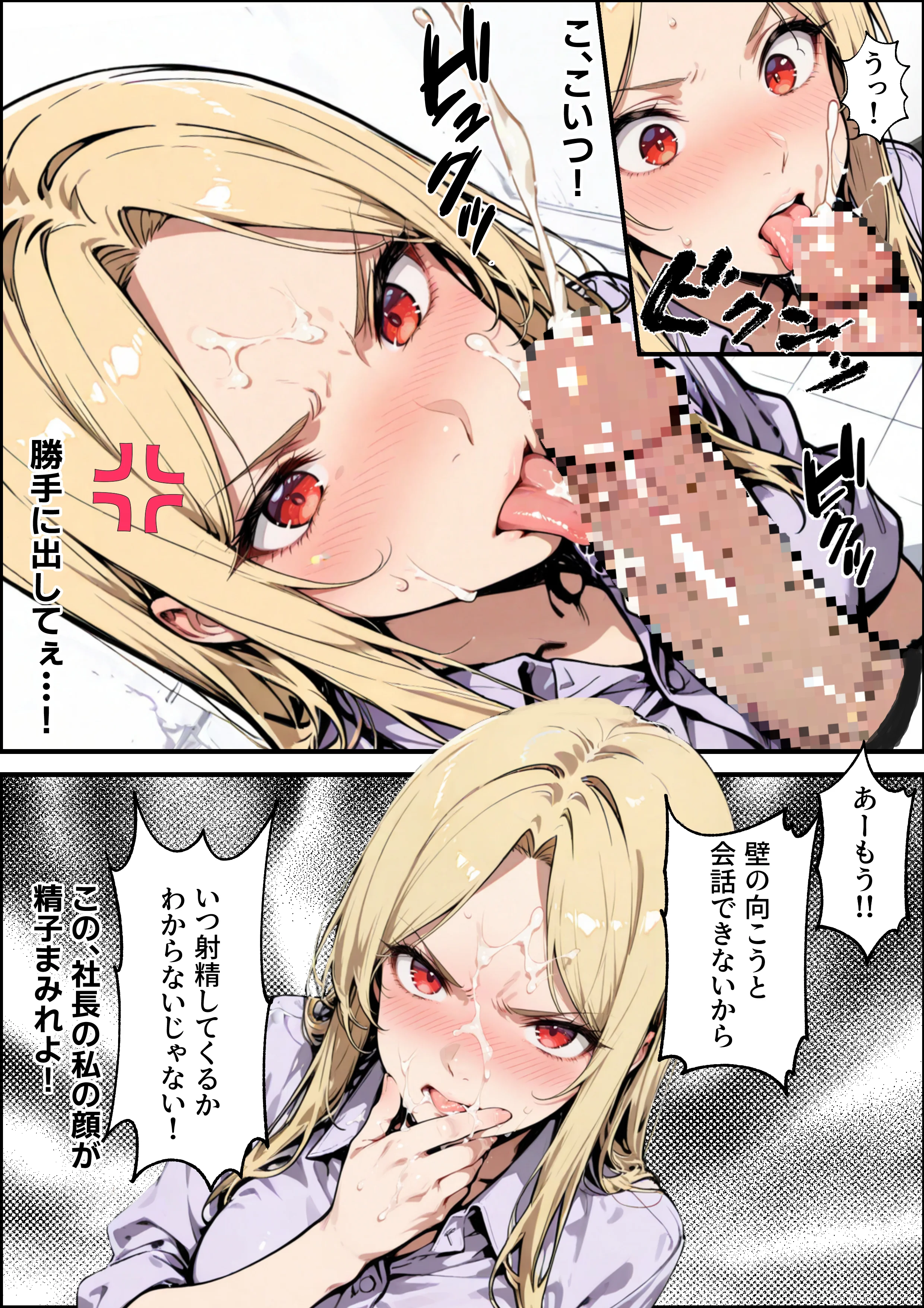 ホス狂い女社長、おち〇ぽ100本抜かないと出られない部屋、全員抜くまで帰れません！ 巨乳・乱交・中出し サンプル30ページ目（性欲解放戦線）