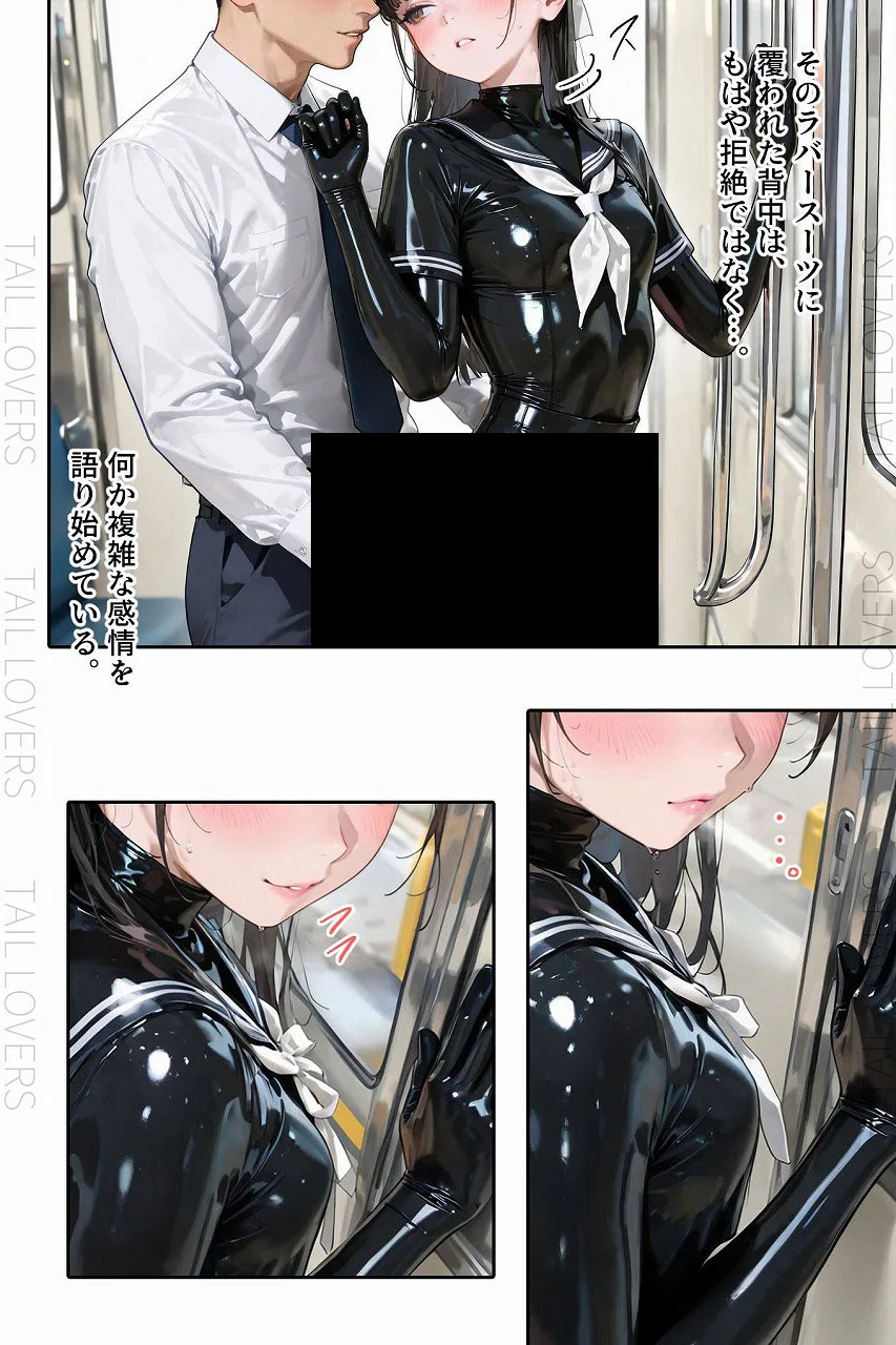ラバーセーラー服の学生たちと過ごす二重性活｜護謨学院 辱め 制服 学園もの サンプル21ページ目（TAIL LOVERS）