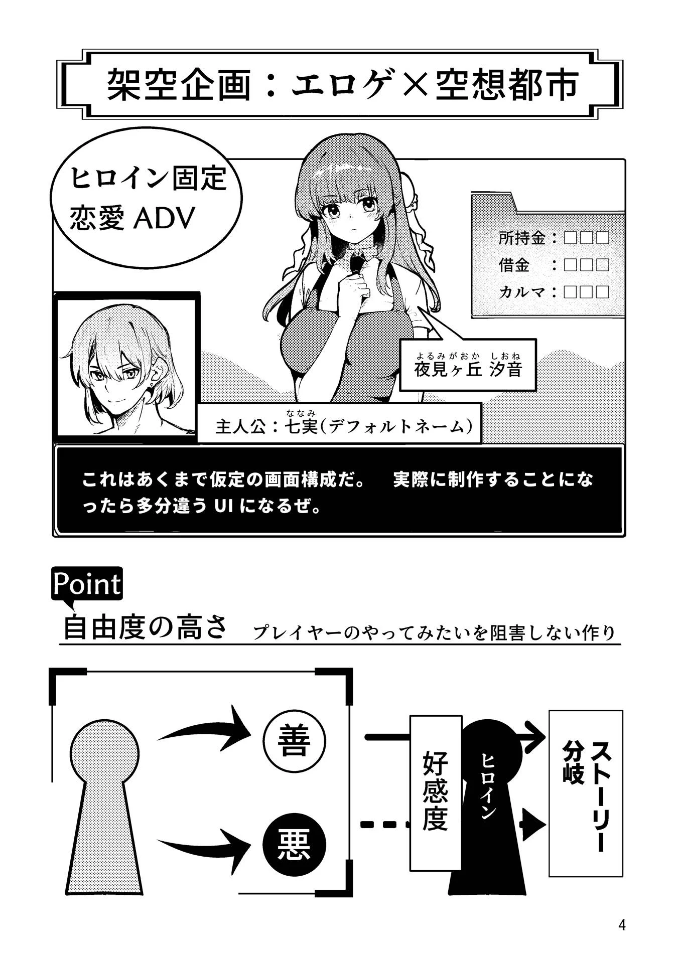 架空エロゲを作った話 全年齢向け サンプル5ページ目（パノラマ通信局）
