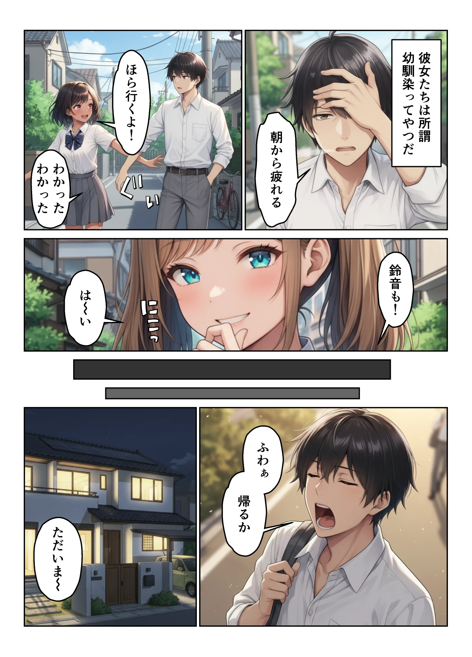 幼馴染が急にエロくなった件 制服・学園もの・巨乳 サンプル3ページ目（ヌキっぱなし）