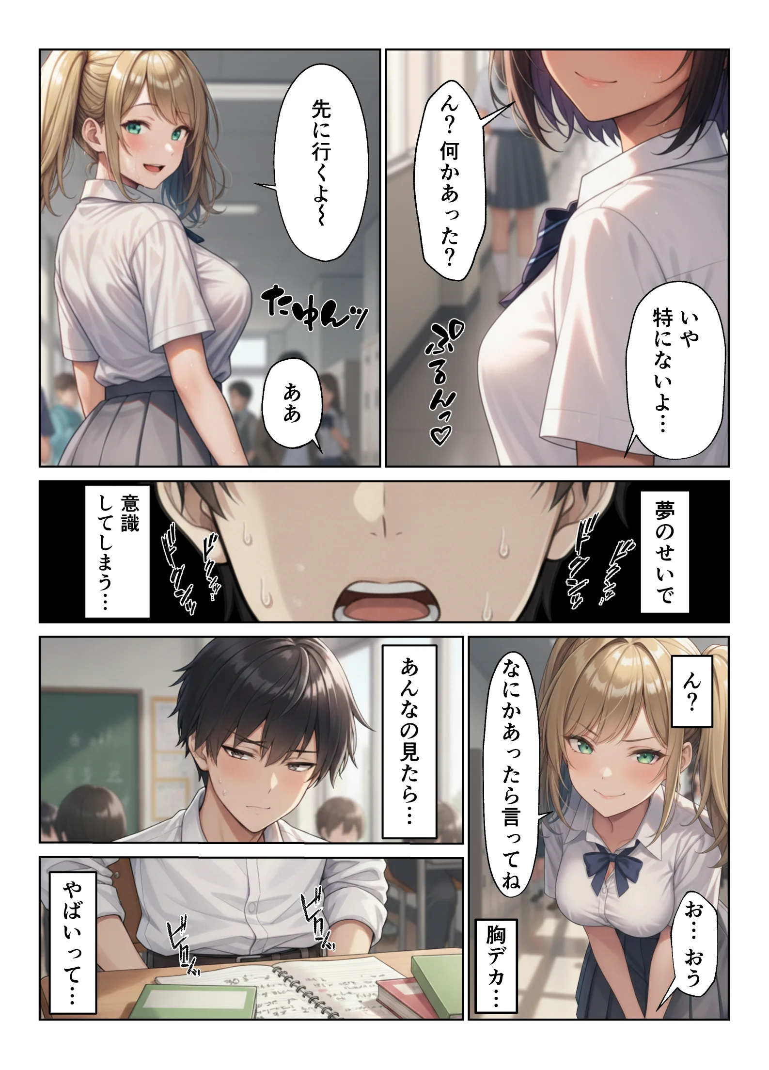 幼馴染が急にエロくなった件 制服・学園もの・巨乳 サンプル9ページ目（ヌキっぱなし）