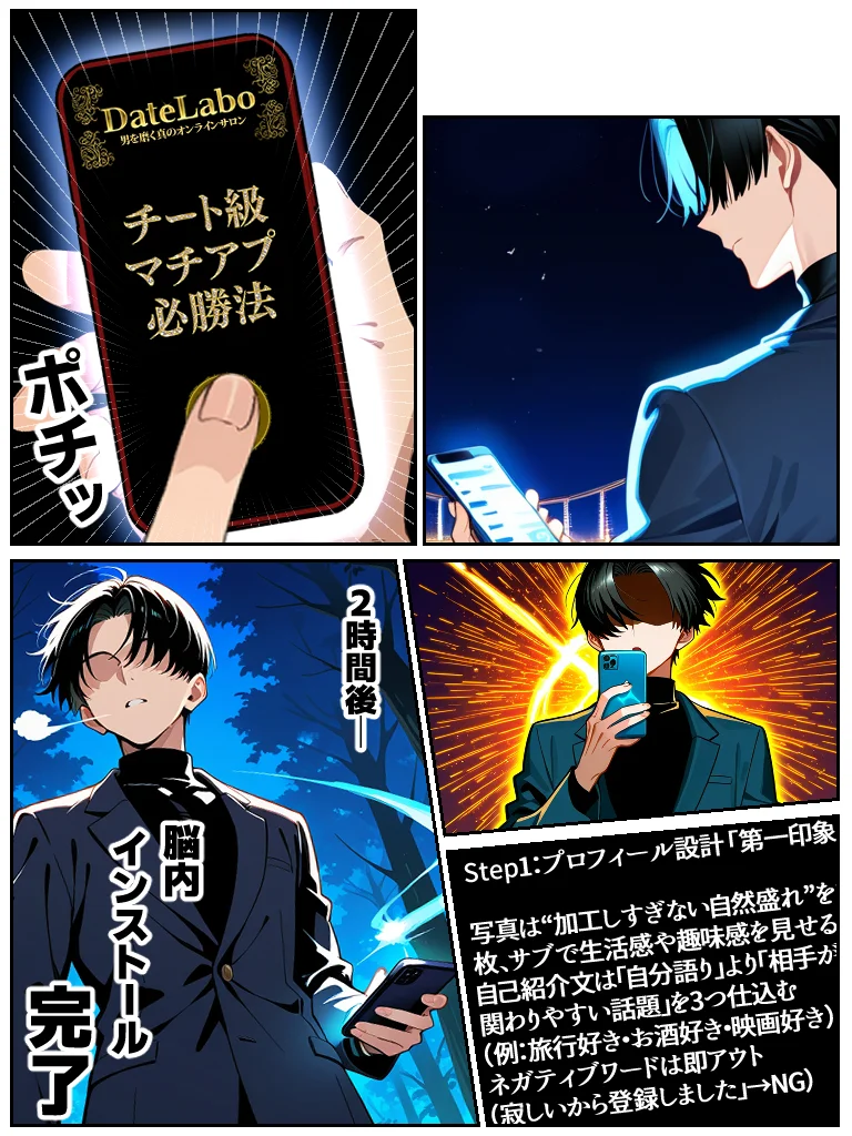 アラサー童貞の俺がマチアプで無双できるようになった理由 クンニ・パイパン・ビッチ サンプル19ページ目(妄想体験コミック@MTコミック)