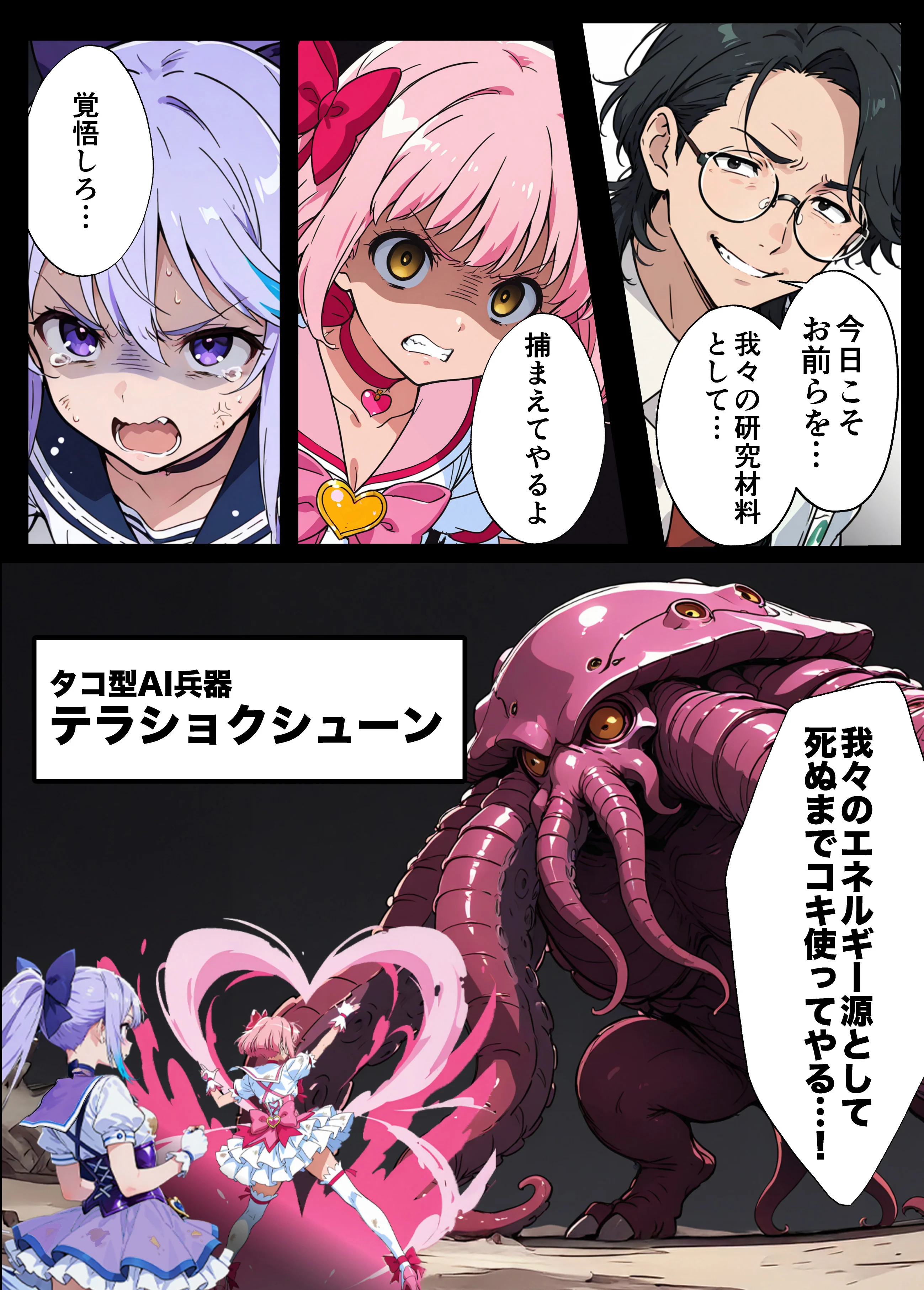 AIが支配する世界で人類を裏切った俺は正義の魔法少女をドスケベ調教する SM・ファンタジー・フェラ サンプル12ページ目(妄想体験コミック@MTコミック)