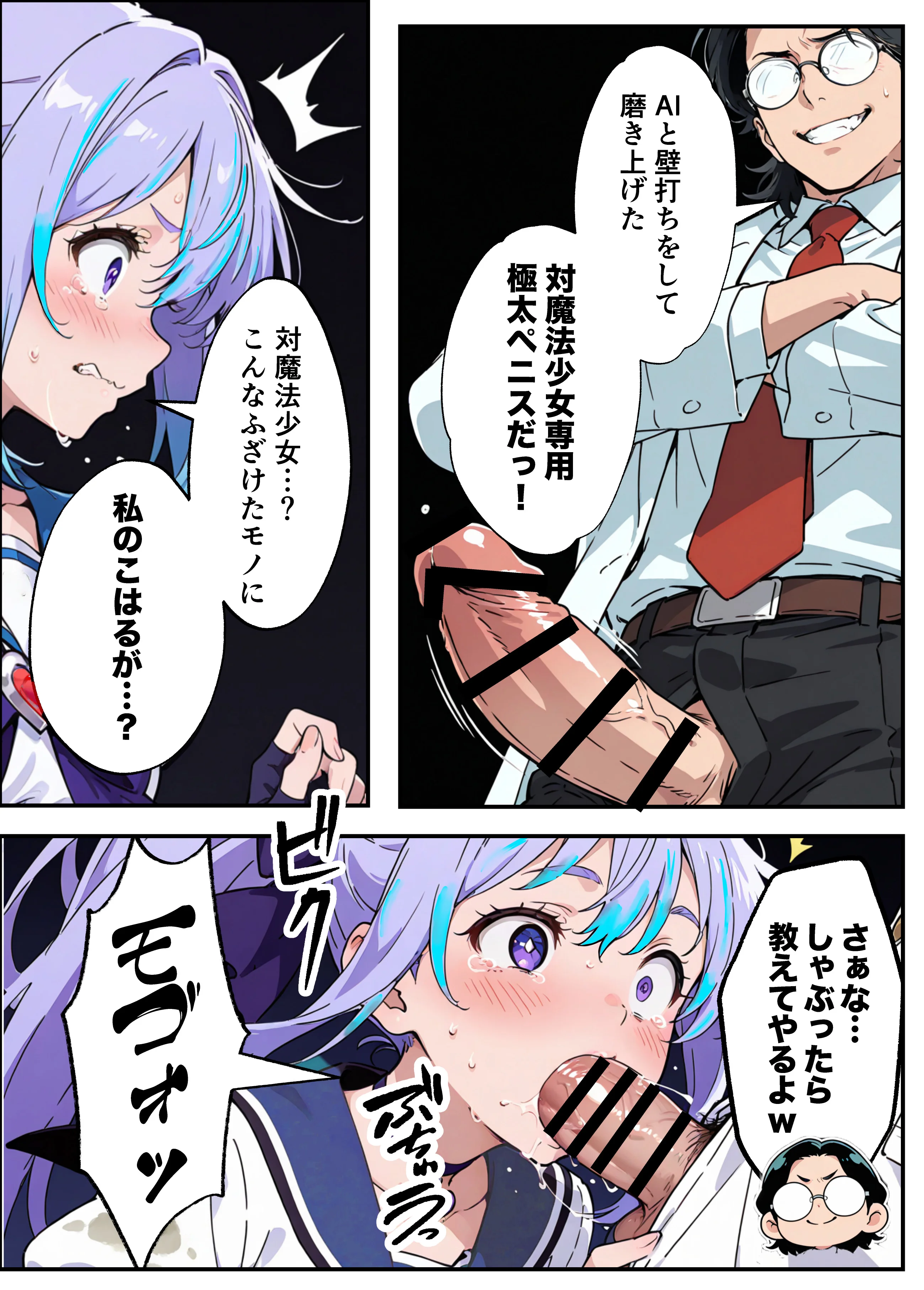 AIが支配する世界で人類を裏切った俺は正義の魔法少女をドスケベ調教する SM・ファンタジー・フェラ サンプル23ページ目(妄想体験コミック@MTコミック)