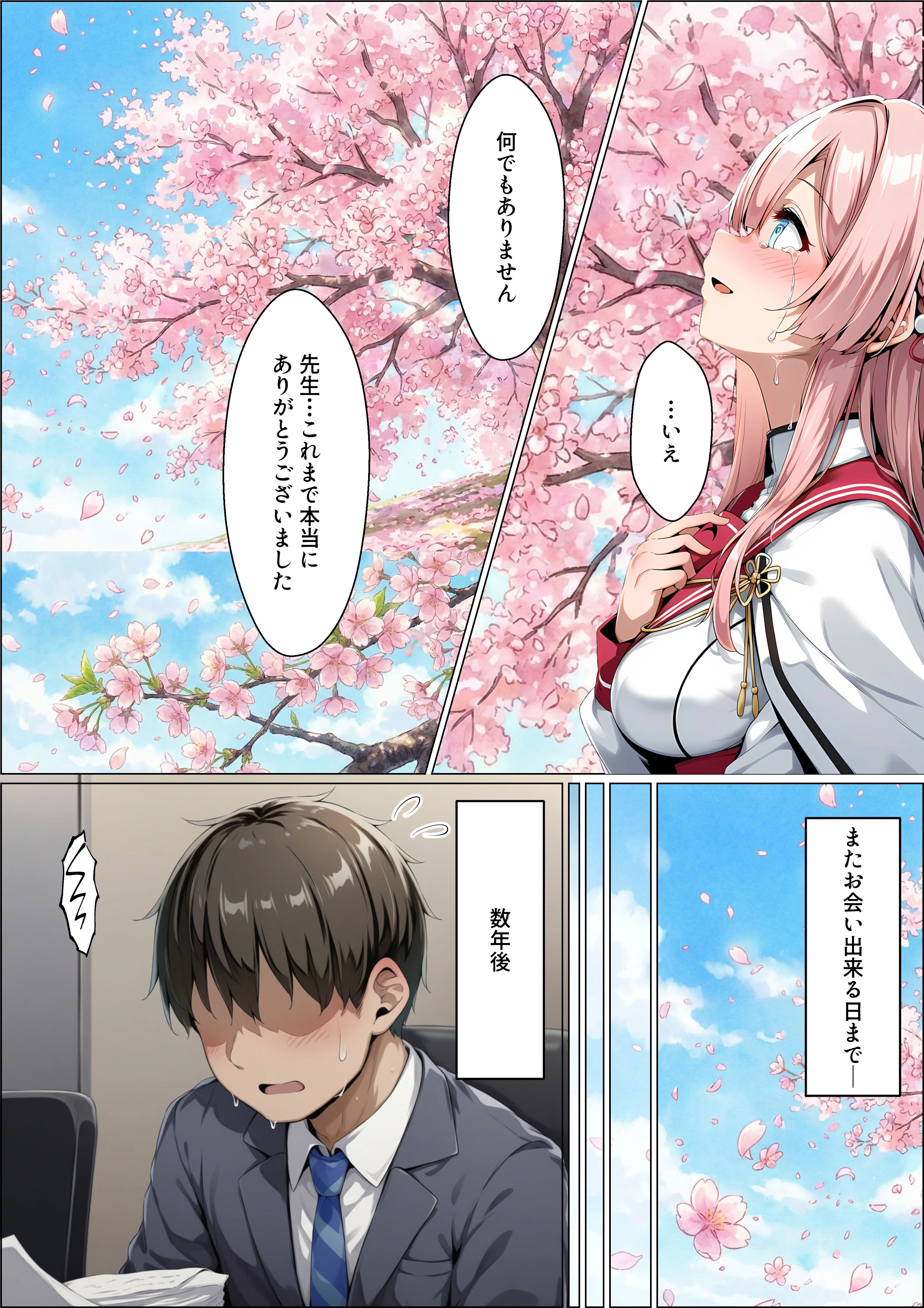 優しくてけなげな大和撫子が寝取られておっさんの人妻になり汚されるのを見せられる話 辱め・制服・人妻・主婦 サンプル8ページ目（山口雄太郎）