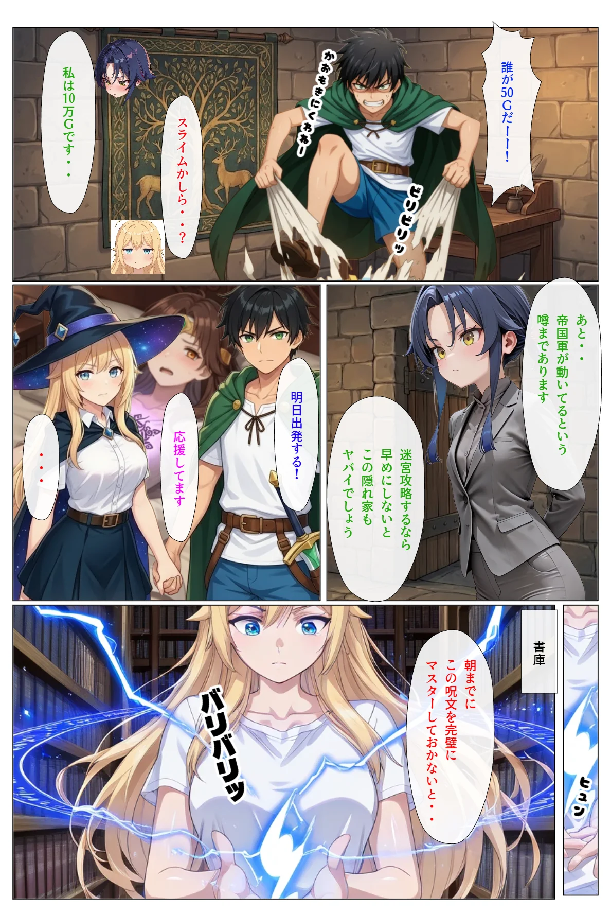 ダンジョンで女の子見つけたからハーレム作ってみたい・・2 ギャグ・コメディ・ファンタジー・アクション・格闘 サンプル9ページ目（さまよゆもい）