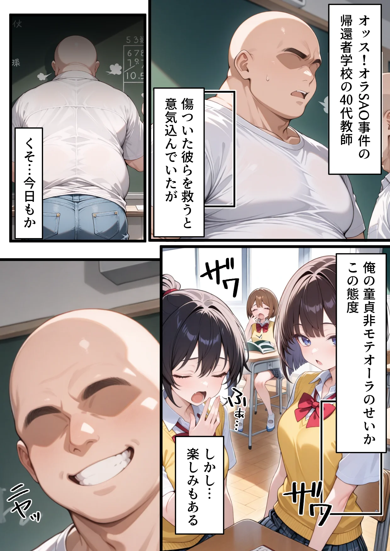 メス猫墜ち NTRの記録 アスナ編  ソードアートオ〇ライン 拘束・辱め・制服 サンプル1ページ目（えちち工房）