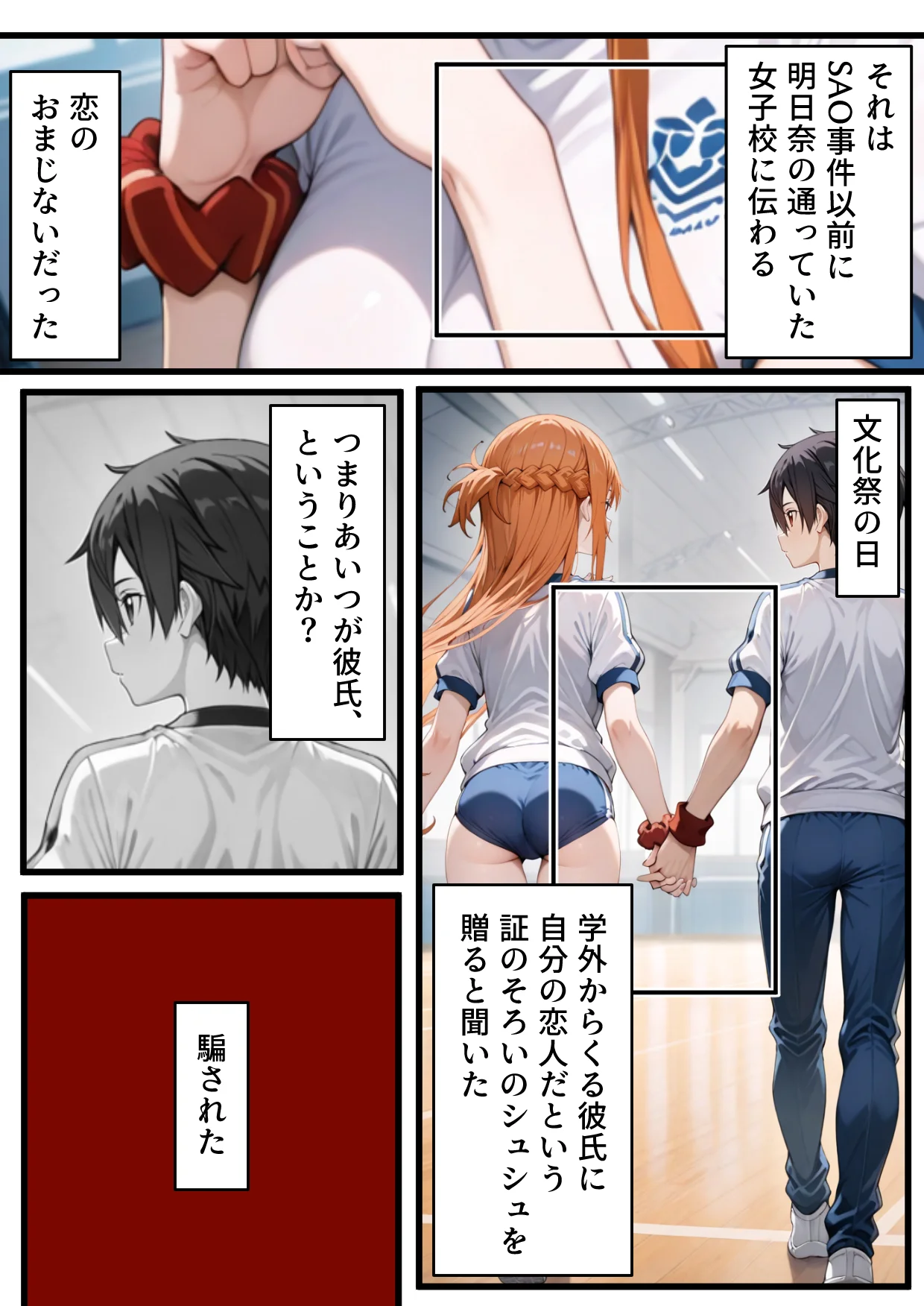 メス猫墜ち NTRの記録 アスナ編  ソードアートオ〇ライン 拘束・辱め・制服 サンプル13ページ目（えちち工房）