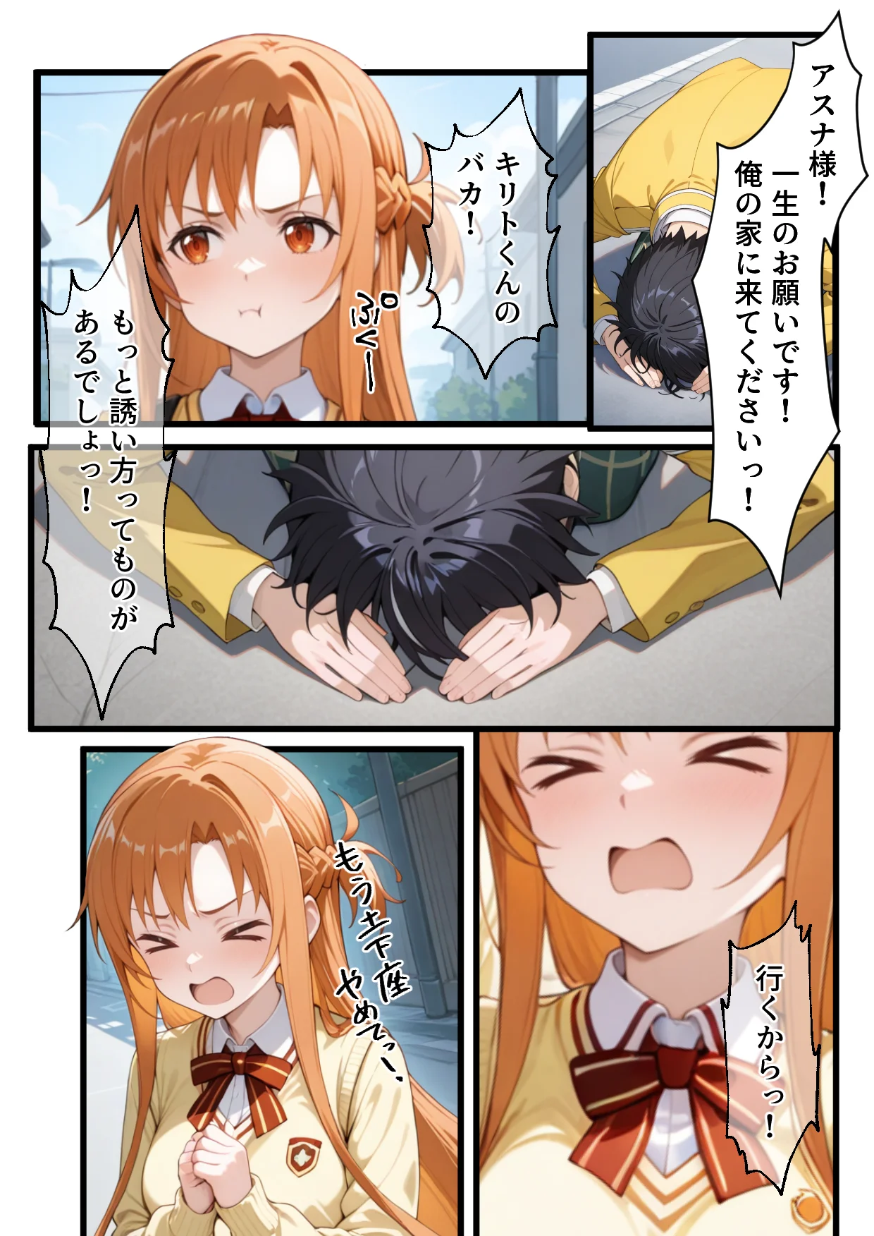 メス猫墜ち NTRの記録 アスナ編  ソードアートオ〇ライン 拘束・辱め・制服 サンプル16ページ目（えちち工房）