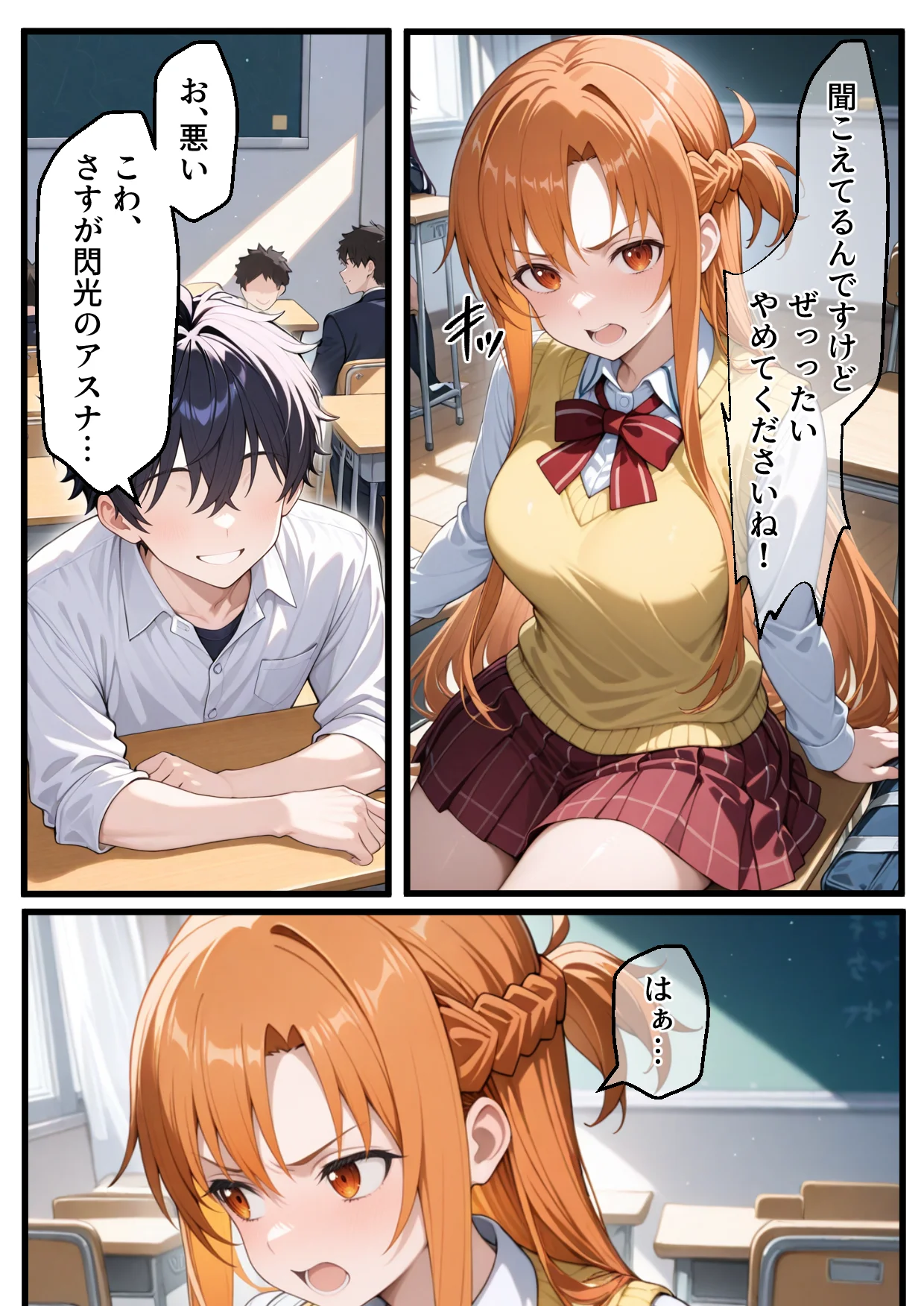 メス猫墜ち NTRの記録 アスナ編  ソードアートオ〇ライン 拘束・辱め・制服 サンプル19ページ目（えちち工房）