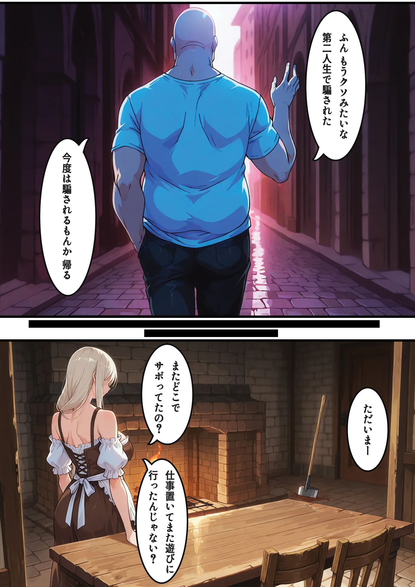 転生失敗したけど、ヤバすぎるアイテムでエルフ姉妹と催Oする話 辱め・処女・裸エプロン サンプル14ページ目（H＆H屋本舗）