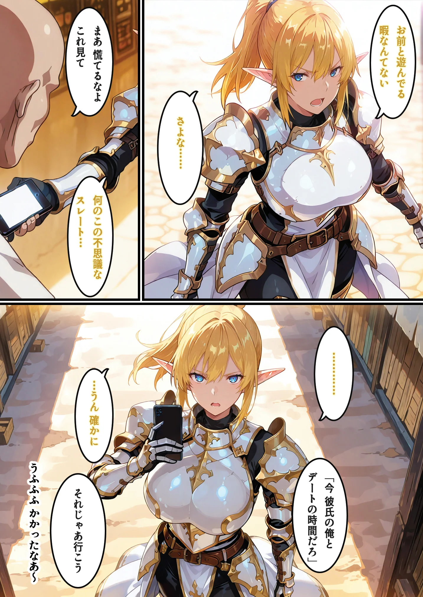 転生失敗したけど、ヤバすぎるアイテムでエルフ姉妹と催Oする話 辱め・処女・裸エプロン サンプル19ページ目（H＆H屋本舗）