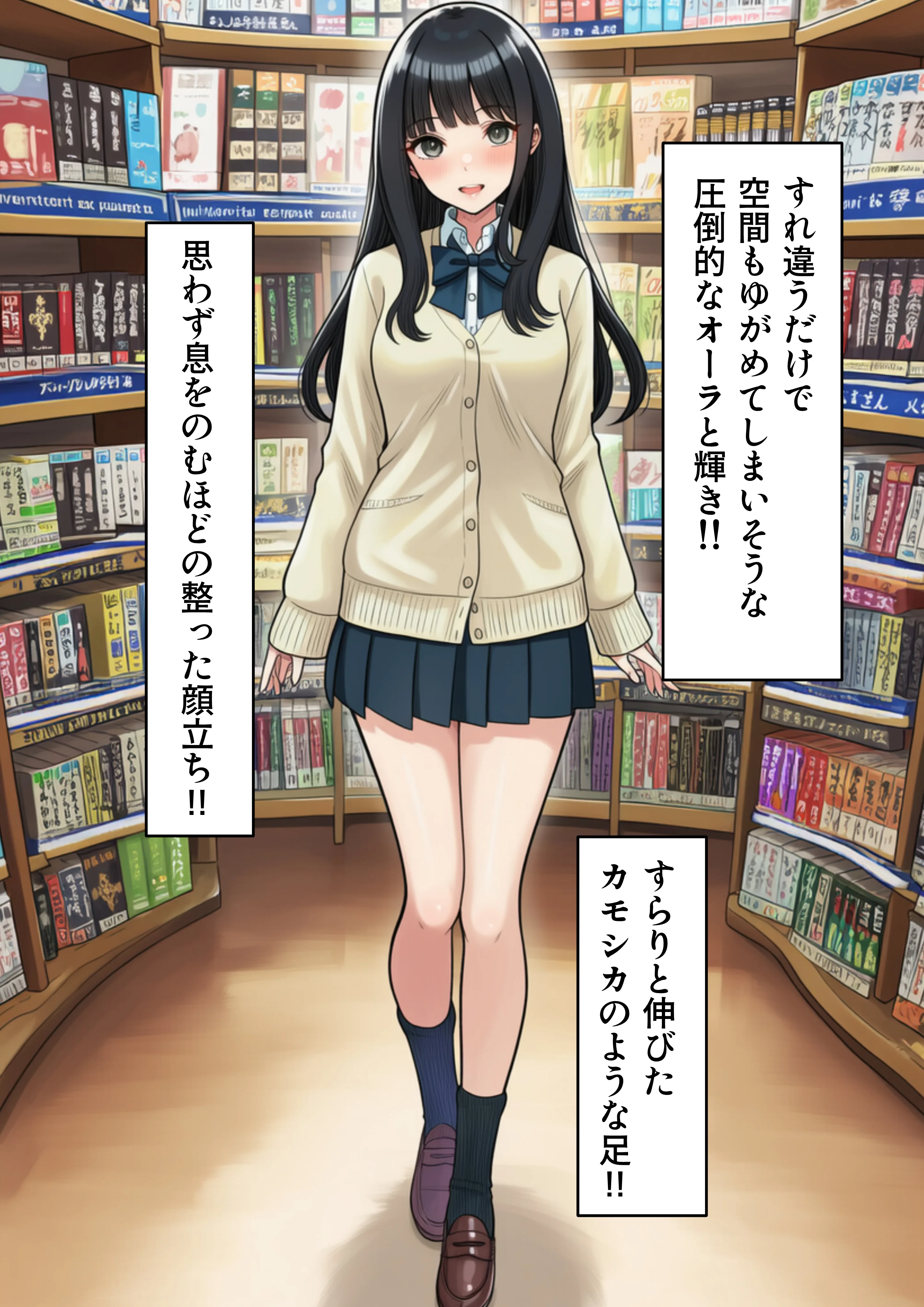学園の花を追い詰めろ！〜純潔を奪われ/彼氏の前でも〜 辱め・制服・処女 サンプル5ページ目（うみ猫さん）