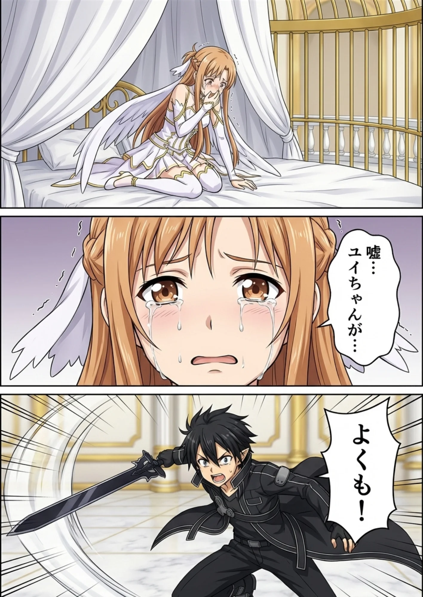 囚われたアスナ寝取られBADEND 拘束・辱め・巨乳 サンプル6ページ目（しゅんぽ出版）
