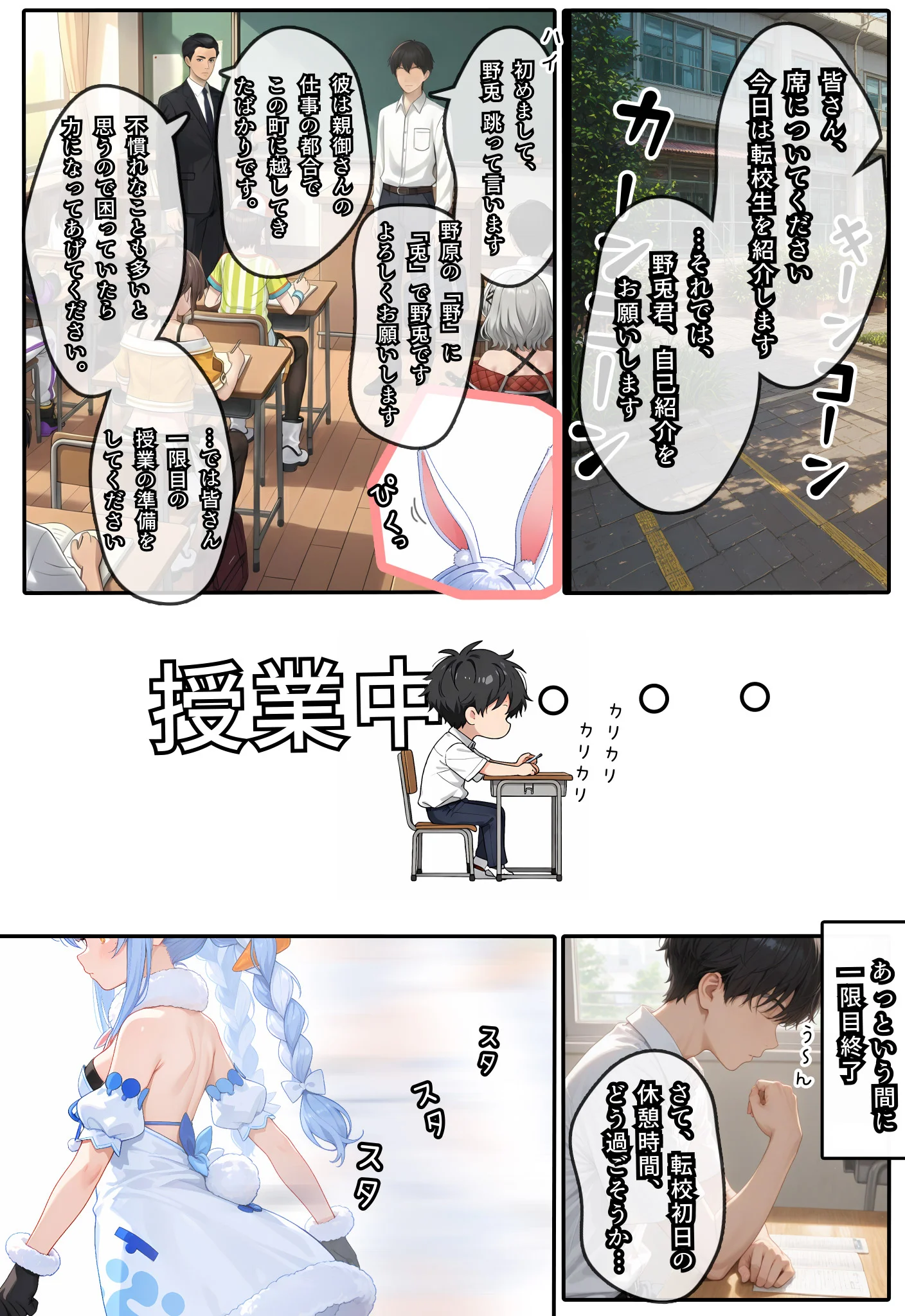 ぺこらさん、発情中（はーと） 処女・学園もの・中出し サンプル5ページ目（虹色演算子 - Nizy）