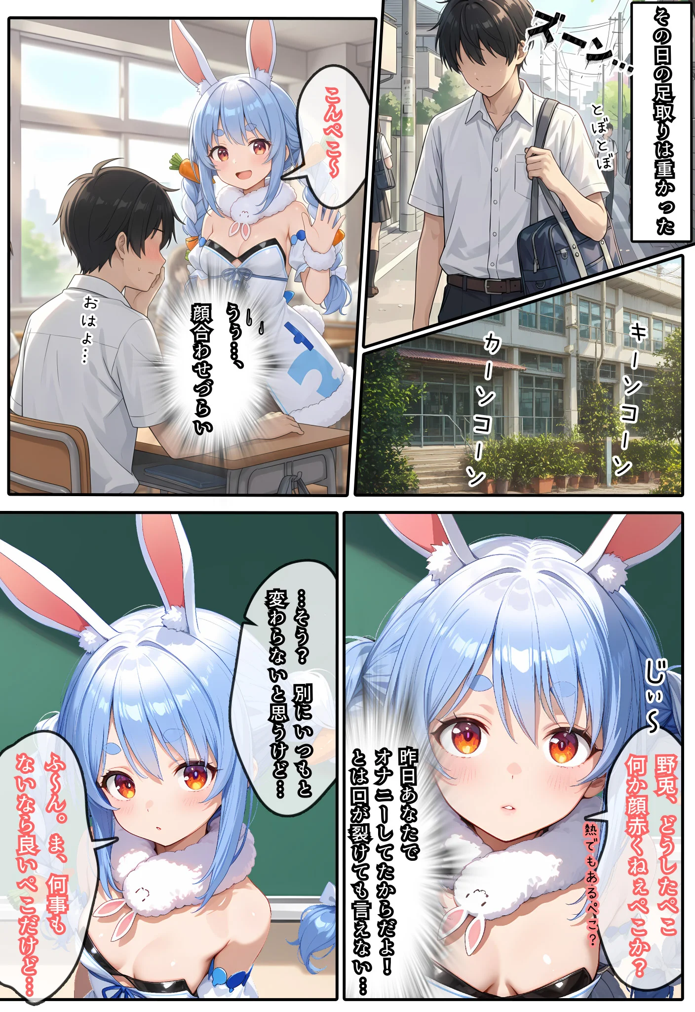 ぺこらさん、発情中（はーと） 処女・学園もの・中出し サンプル21ページ目（虹色演算子 - Nizy）