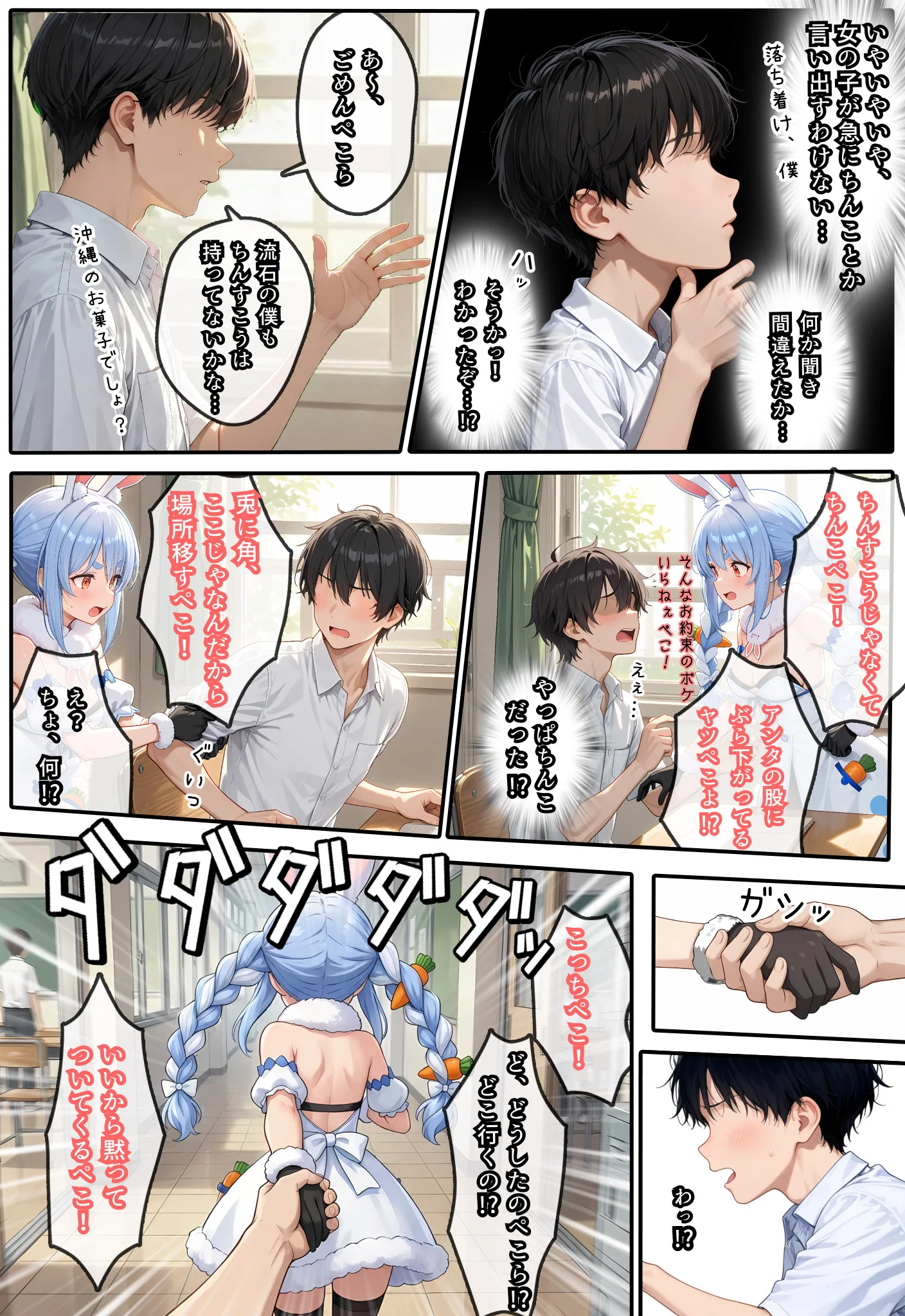 ぺこらさん、発情中（はーと） 処女・学園もの・中出し サンプル24ページ目（虹色演算子 - Nizy）