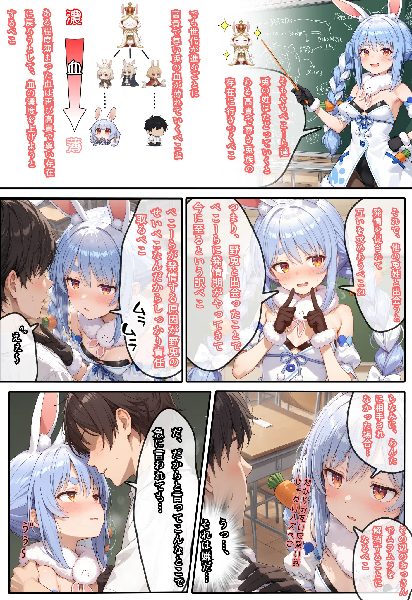 ぺこらさん、発情中（はーと） 処女・学園もの・中出し サンプル26ページ目（虹色演算子 - Nizy）