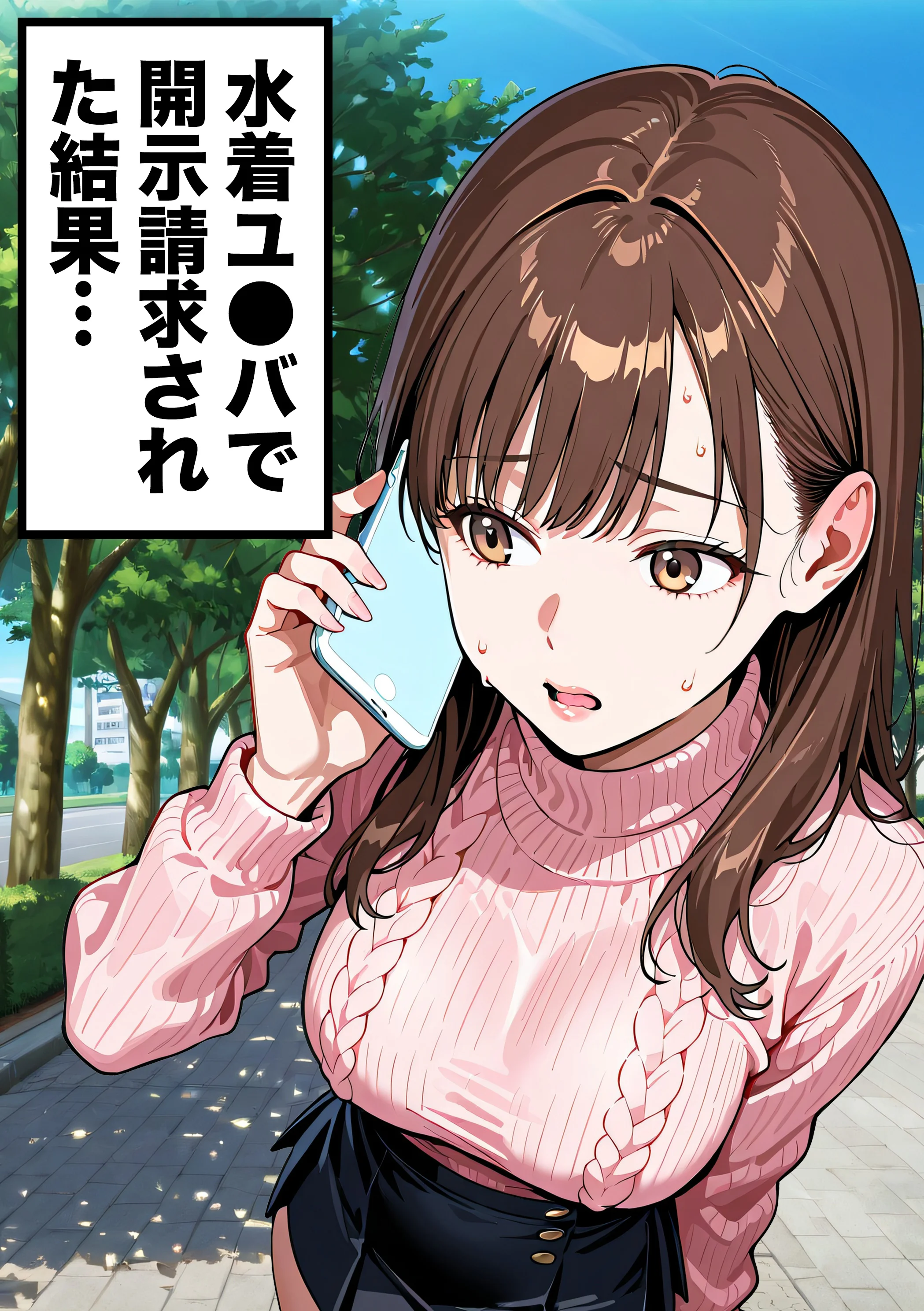 水着ユ○バ -承認欲求モンスターJDが、水着ユ○バでSNS炎上を切っ掛けにネット公開SEXした話- 巨乳・水着・中出し サンプル9ページ目（うさぎアトリエ）