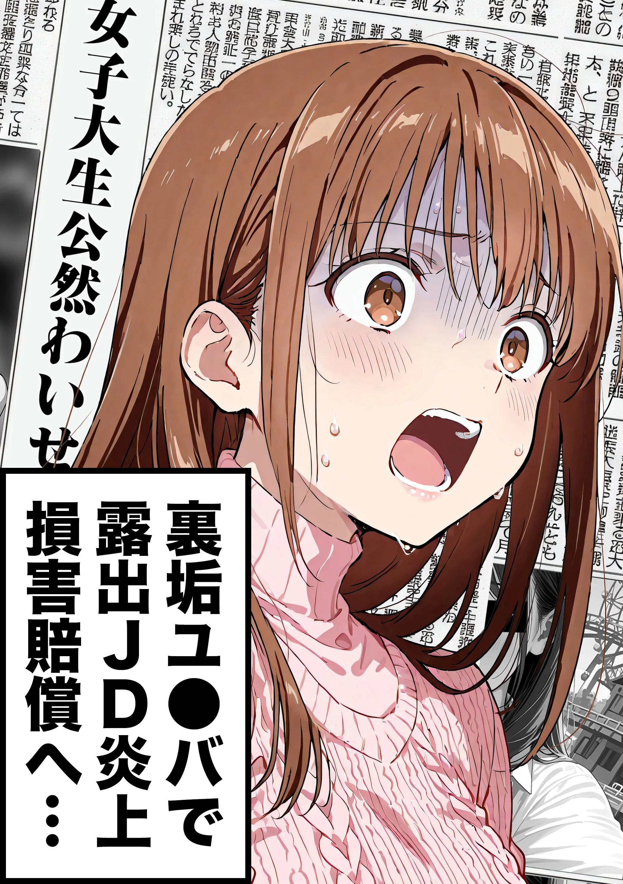 水着ユ○バ -承認欲求モンスターJDが、水着ユ○バでSNS炎上を切っ掛けにネット公開SEXした話- 巨乳・水着・中出し サンプル17ページ目（うさぎアトリエ）