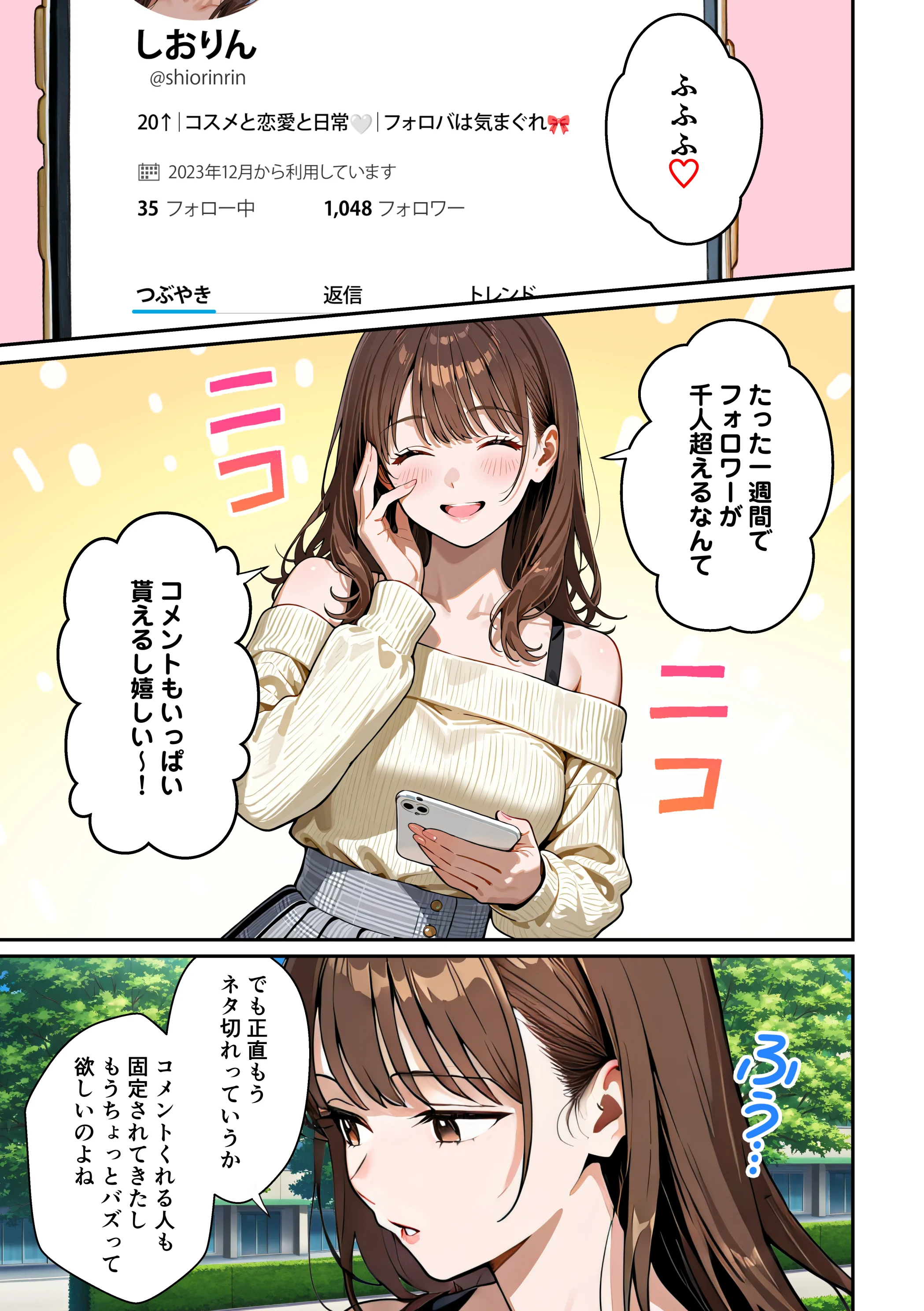 水着ユ○バ -承認欲求モンスターJDが、水着ユ○バでSNS炎上を切っ掛けにネット公開SEXした話- 巨乳・水着・中出し サンプル20ページ目（うさぎアトリエ）