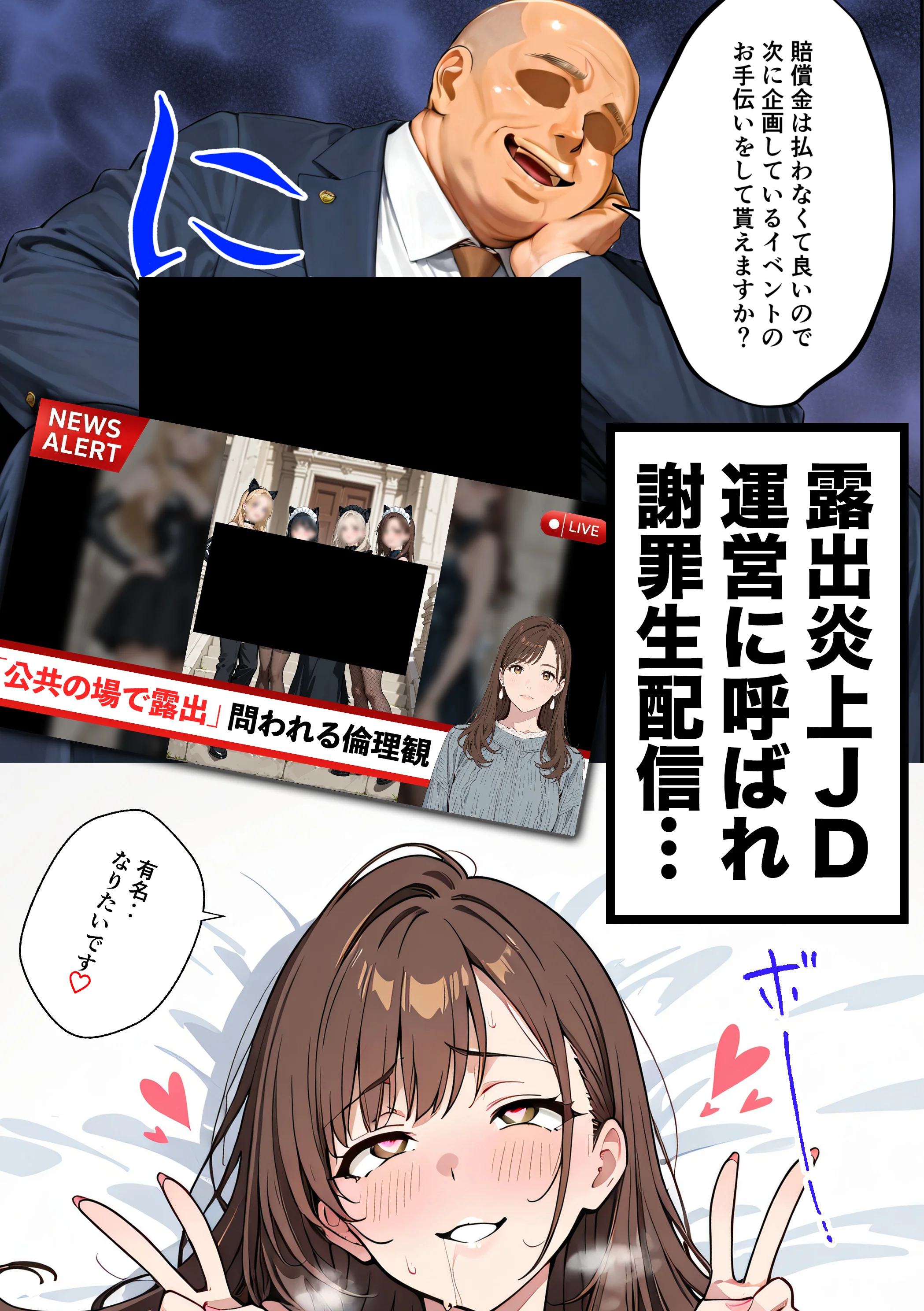 水着ユ○バ -承認欲求モンスターJDが、水着ユ○バでSNS炎上を切っ掛けにネット公開SEXした話- 巨乳・水着・中出し サンプル29ページ目（うさぎアトリエ）