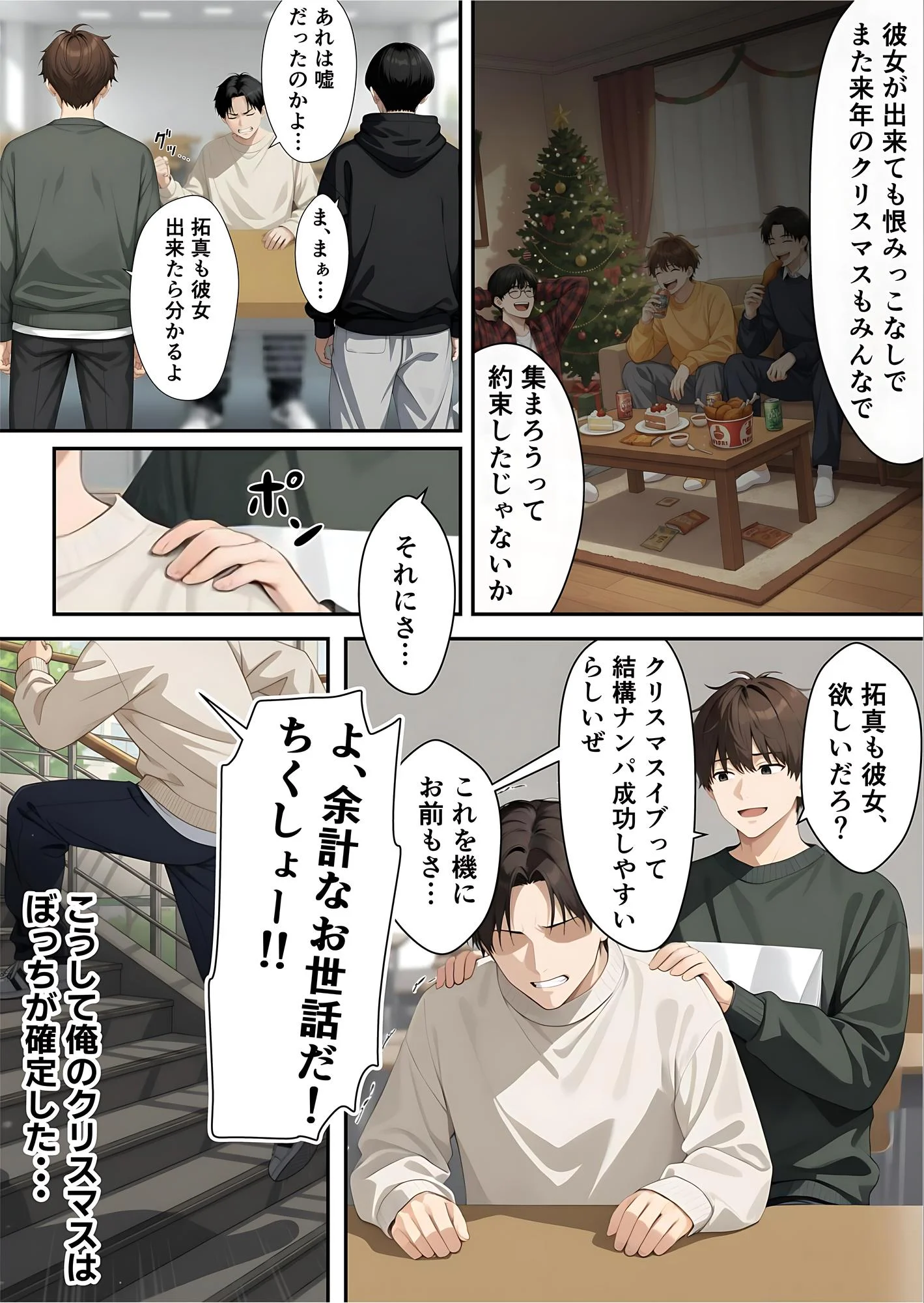 サンタさんにお願いしたら、あざと系お姉さんが届いた・・！！ お姉さん・コスプレ・ビッチ サンプル2ページ目(妄想体験コミック@MTコミック)