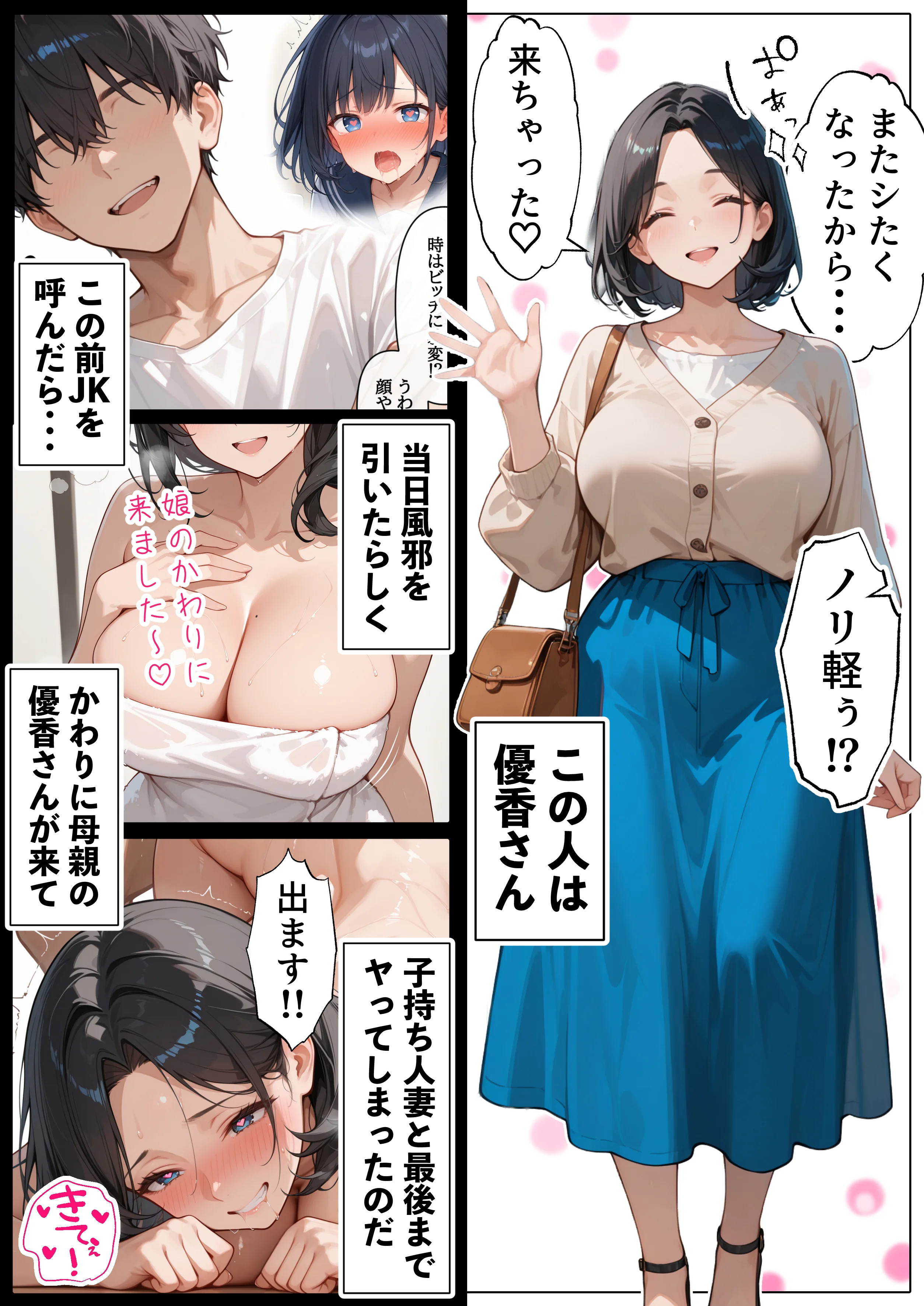 【続編:JKのママ2】ラブドール頼んだら、JKのママが来た 熟女・人妻・主婦・巨乳 サンプル3ページ目（AOI-COMICS）