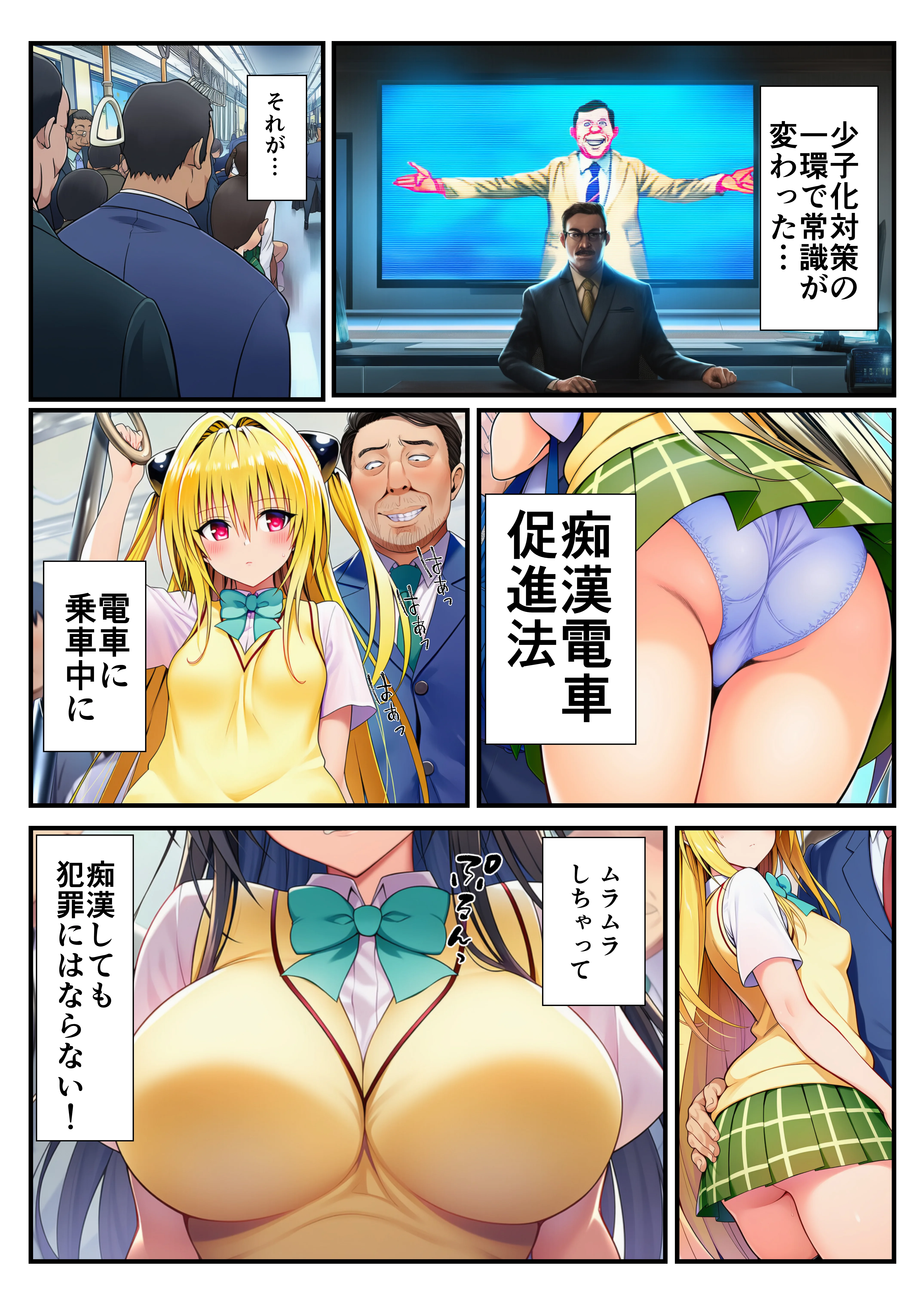 とらぶる痴〇電車！JKマ〇コに発射しまーす！ 辱め・羞恥・痴女 サンプル6ページ目（イッキ）