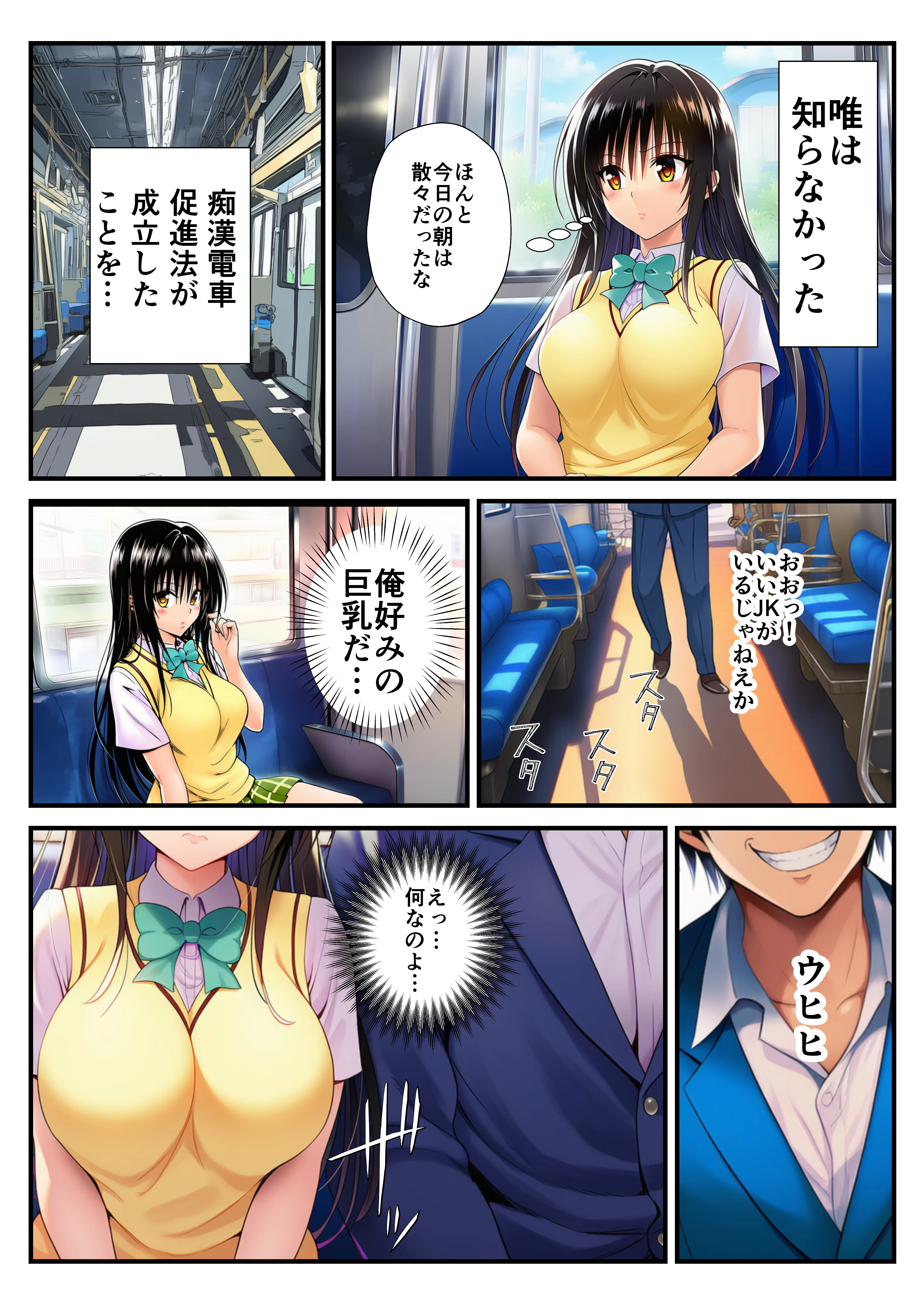 とらぶる痴〇電車！JKマ〇コに発射しまーす！ 辱め・羞恥・痴女 サンプル7ページ目（イッキ）