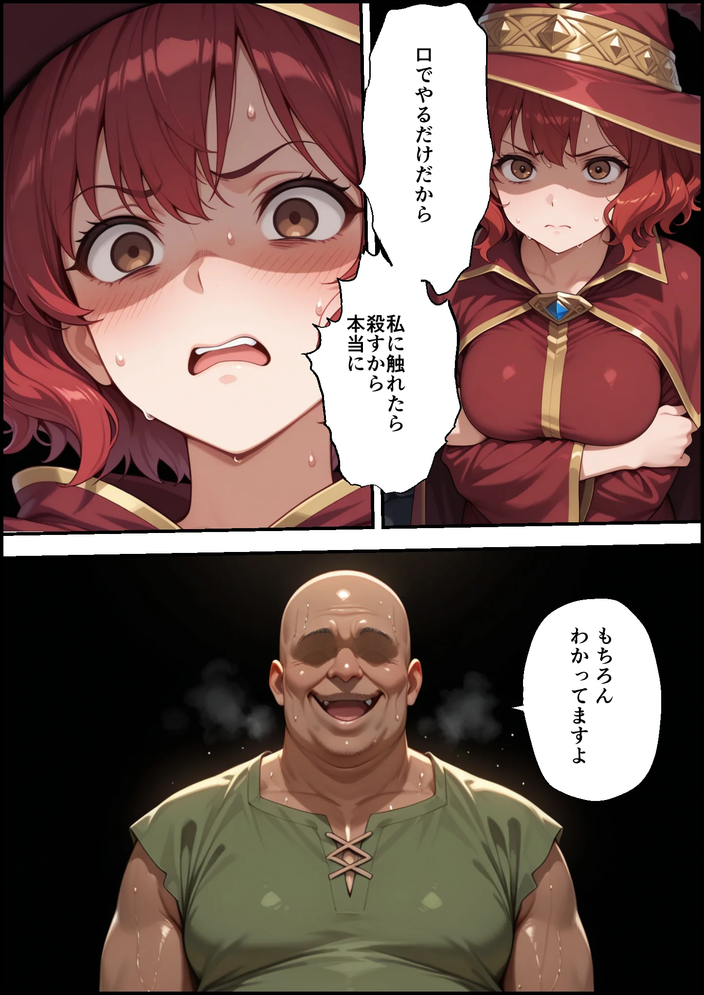 絶望の魔力供給 ―永遠の愛を誓った婚約者があいつの種に屈服するまでの記録― ファンタジー・辱め・幼なじみ サンプル30ページ目（バベル太郎）