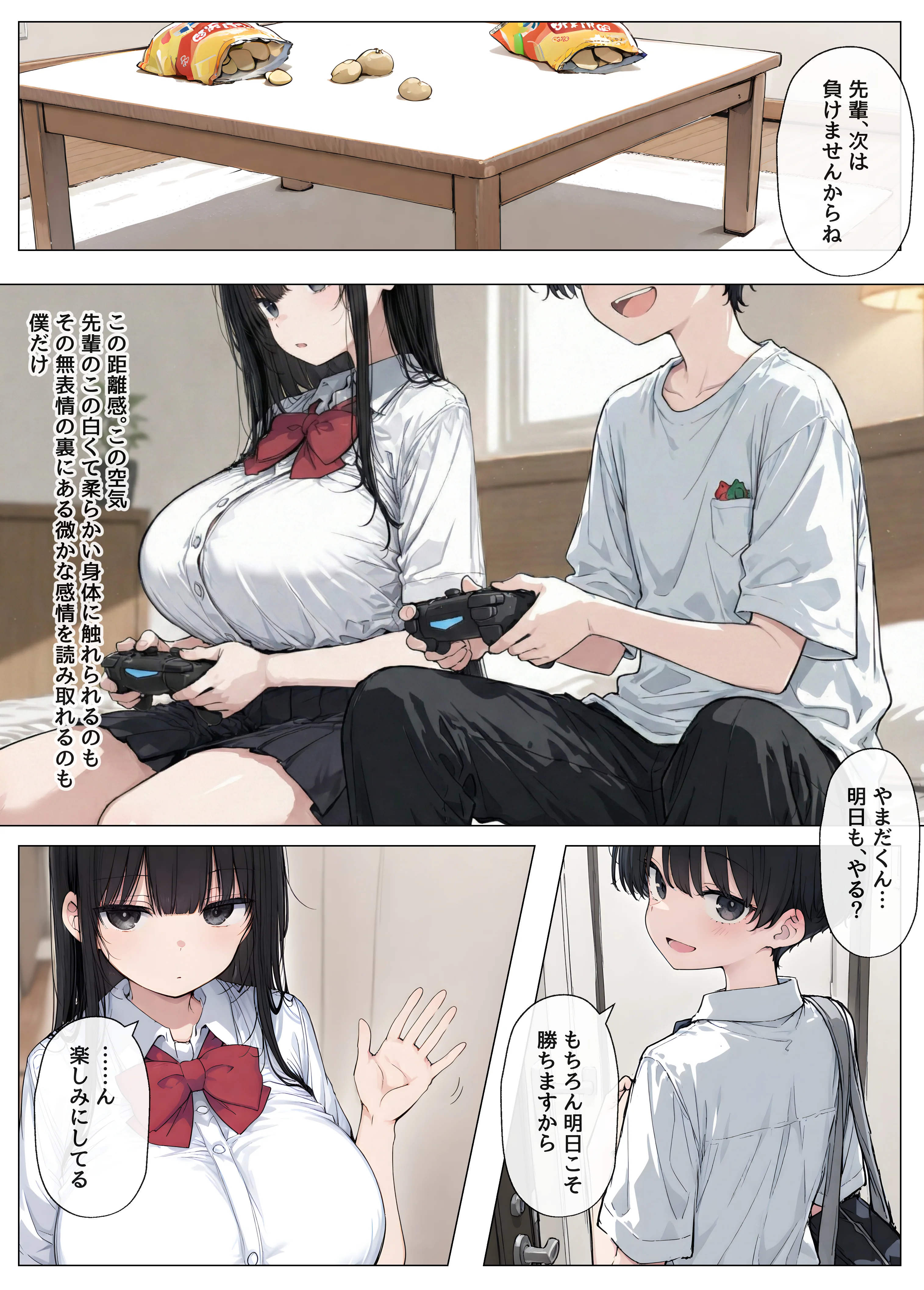 僕の知らないダウナー系巨乳先輩のメス顔 〜僕の前では無表情なのに生意気な後輩に巨乳鷲掴みにされながらガン突きされてアヘ顔晒してる 制服・巨乳・寝取り・寝取られ・NTR サンプル8ページ目（ヤマダファクトリー）
