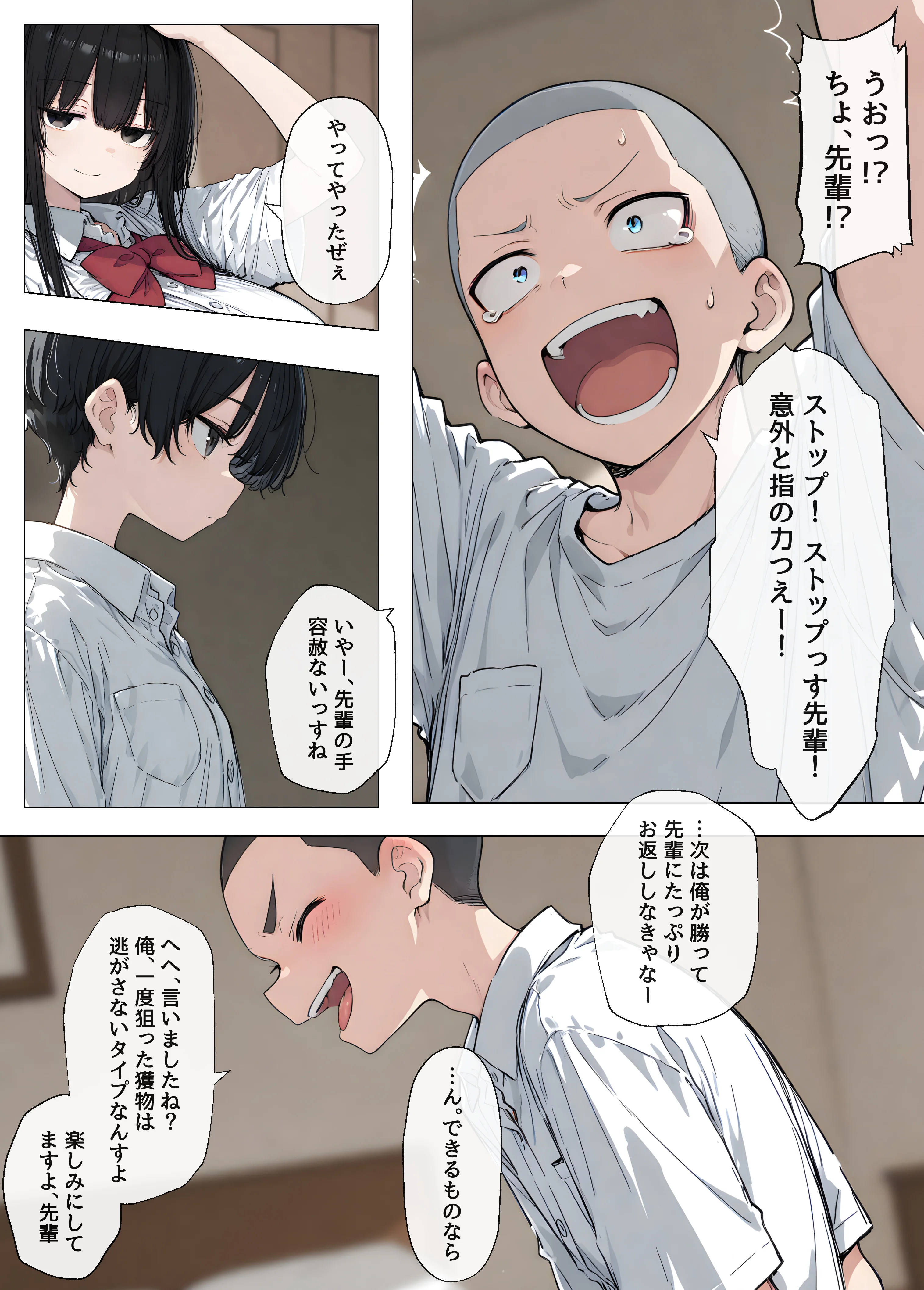 僕の知らないダウナー系巨乳先輩のメス顔 〜僕の前では無表情なのに生意気な後輩に巨乳鷲掴みにされながらガン突きされてアヘ顔晒してる 制服・巨乳・寝取り・寝取られ・NTR サンプル14ページ目（ヤマダファクトリー）