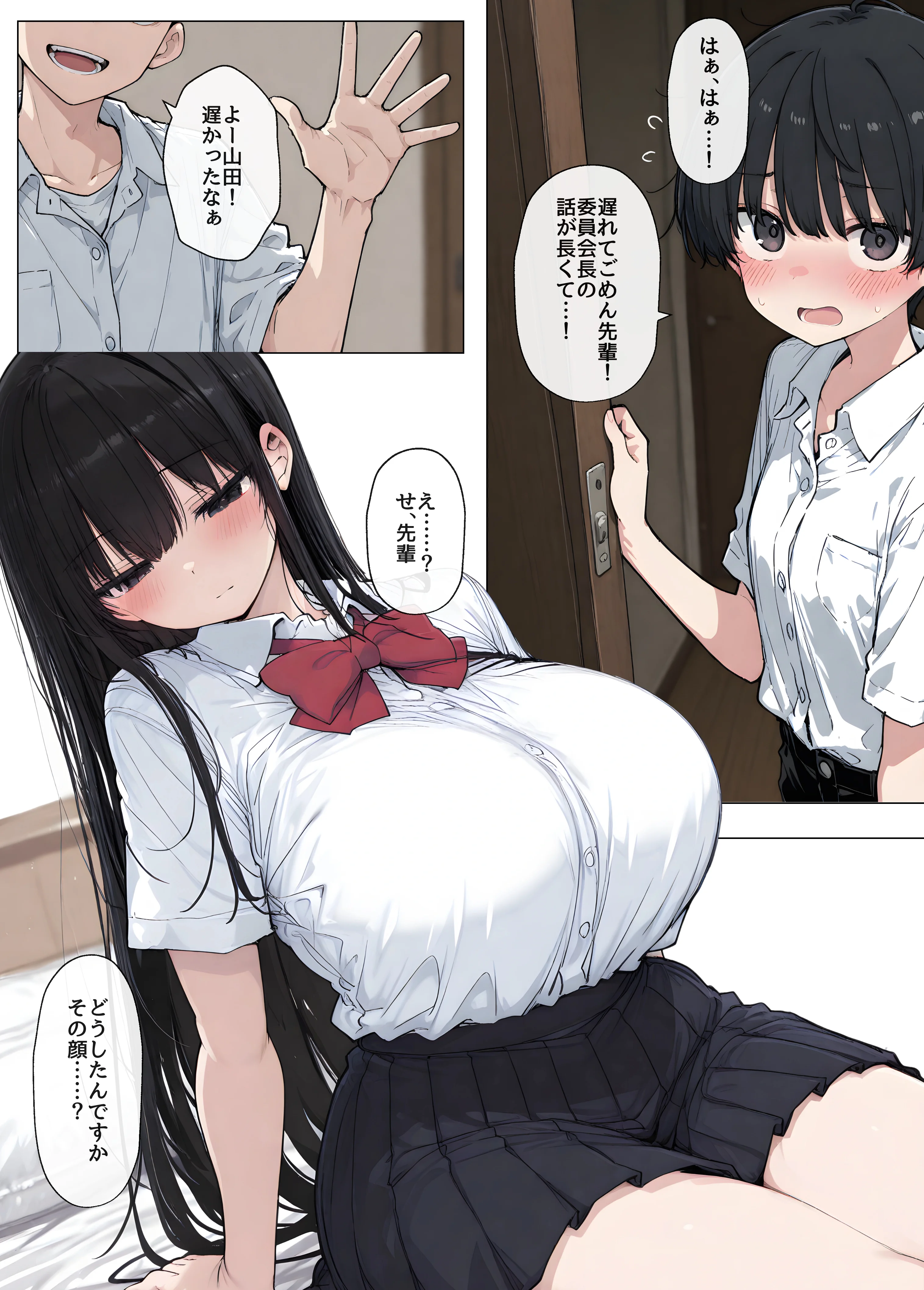 僕の知らないダウナー系巨乳先輩のメス顔 〜僕の前では無表情なのに生意気な後輩に巨乳鷲掴みにされながらガン突きされてアヘ顔晒してる 制服・巨乳・寝取り・寝取られ・NTR サンプル25ページ目（ヤマダファクトリー）