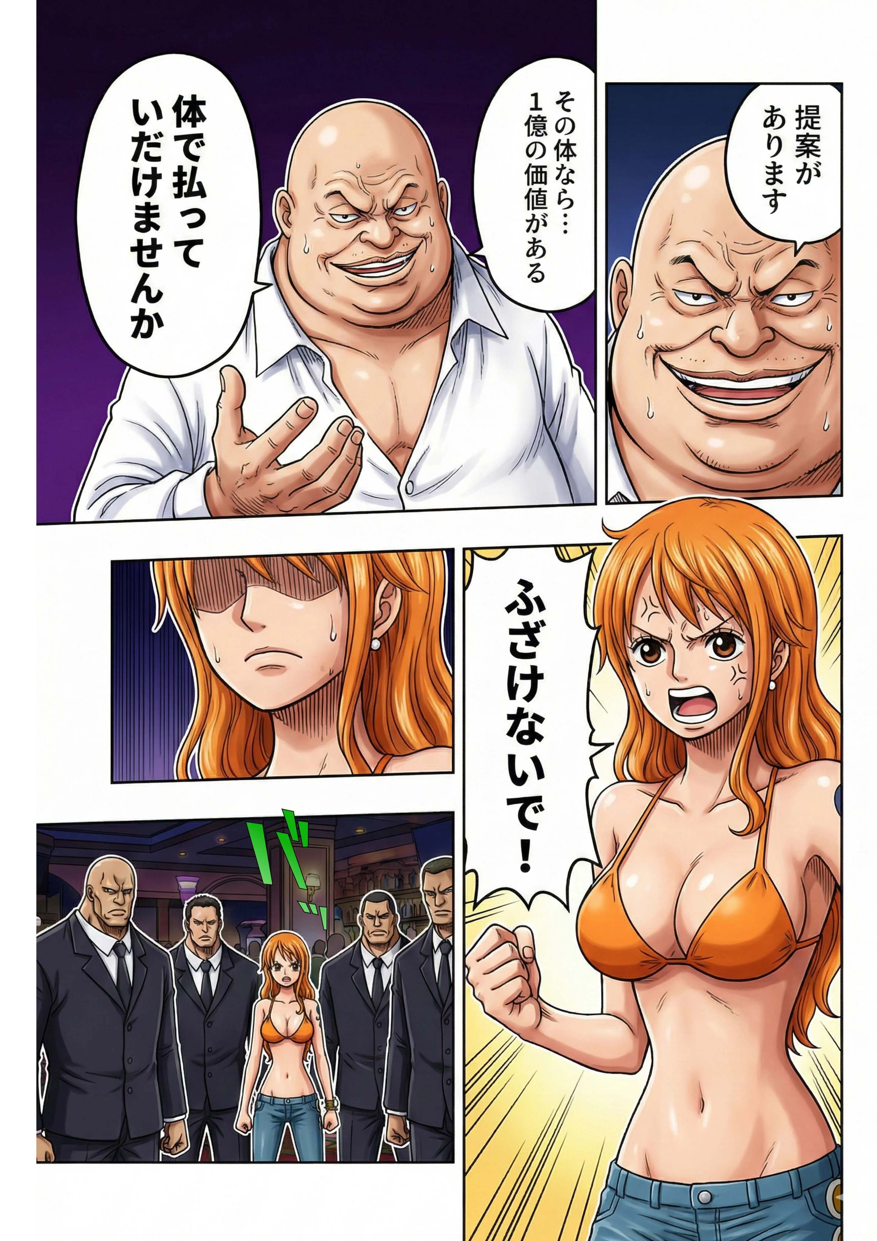賭けに負けた航海士の末路〜性処理メイドナミ編〜 クンニ・メイド・巨乳 サンプル8ページ目（ご奉仕カリキュラム）