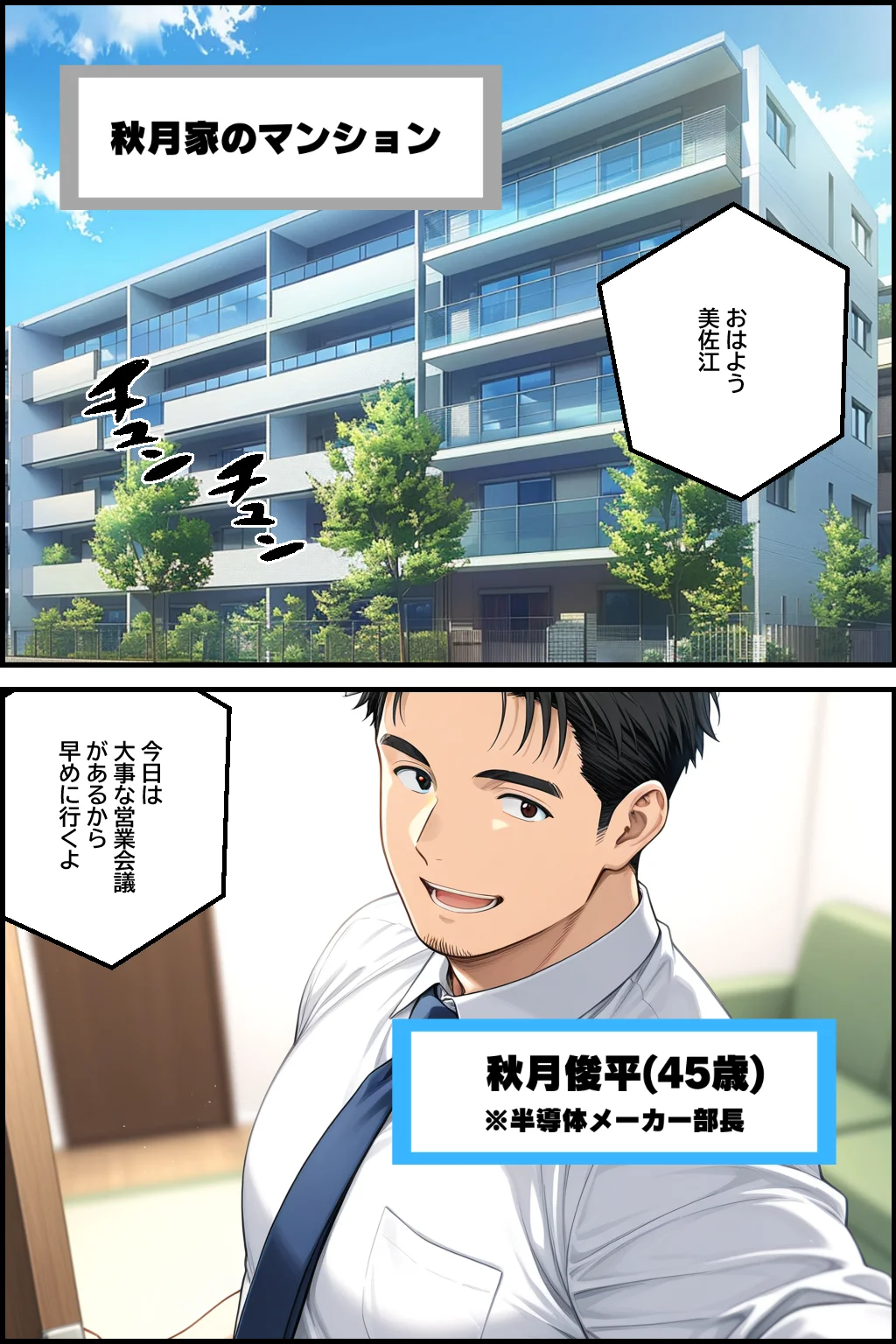 母娘娯楽2〜管理人の罠に堕ちた母娘〜  美佐江（母）の章（前編） NTR・寝取られ・フェラ・人妻・主婦 サンプル4ページ目(ピンク堂書店)