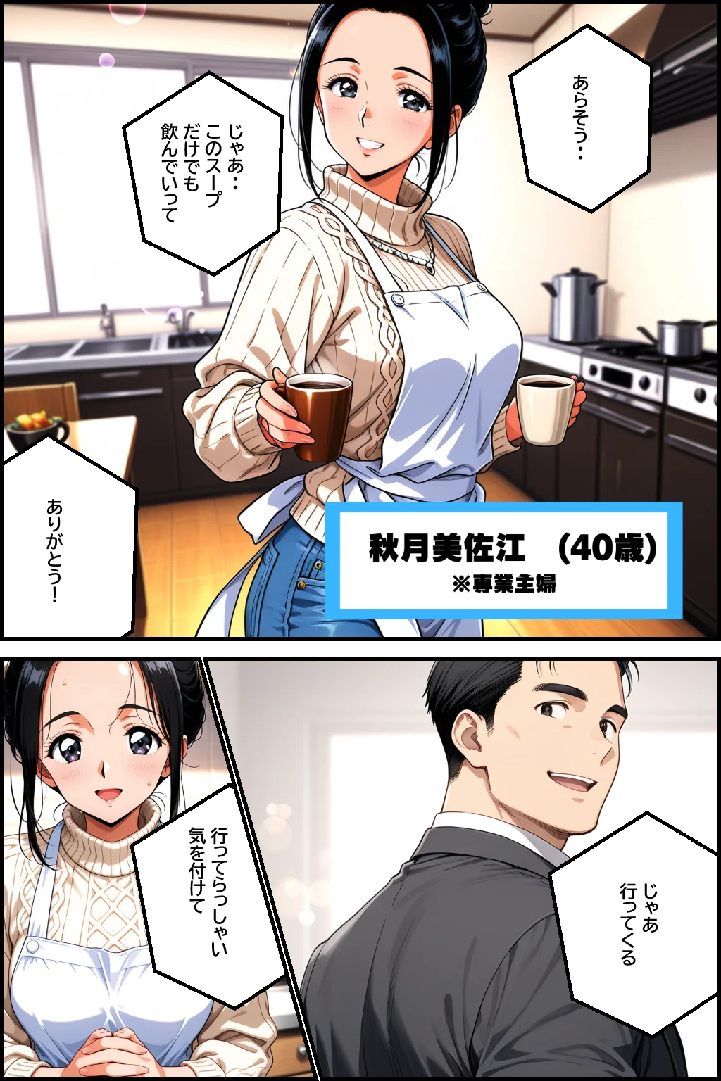 母娘娯楽2〜管理人の罠に堕ちた母娘〜  美佐江（母）の章（前編） NTR・寝取られ・フェラ・人妻・主婦 サンプル5ページ目(ピンク堂書店)