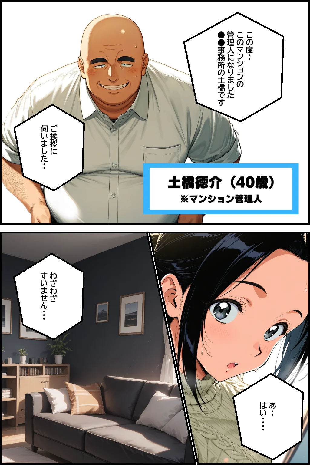 母娘娯楽2〜管理人の罠に堕ちた母娘〜  美佐江（母）の章（前編） NTR・寝取られ・フェラ・人妻・主婦 サンプル7ページ目(ピンク堂書店)