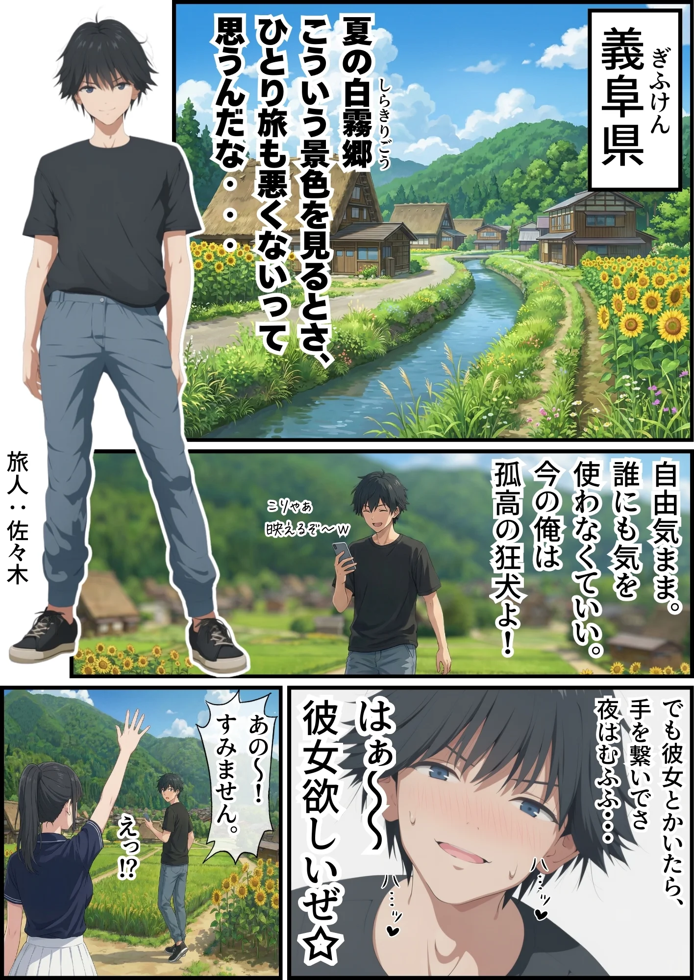 【義阜編】おじさん、私を旅に連れてって フェラ・ラブコメ・不倫 サンプル3ページ目(おじさん、私を旅に連れてって)