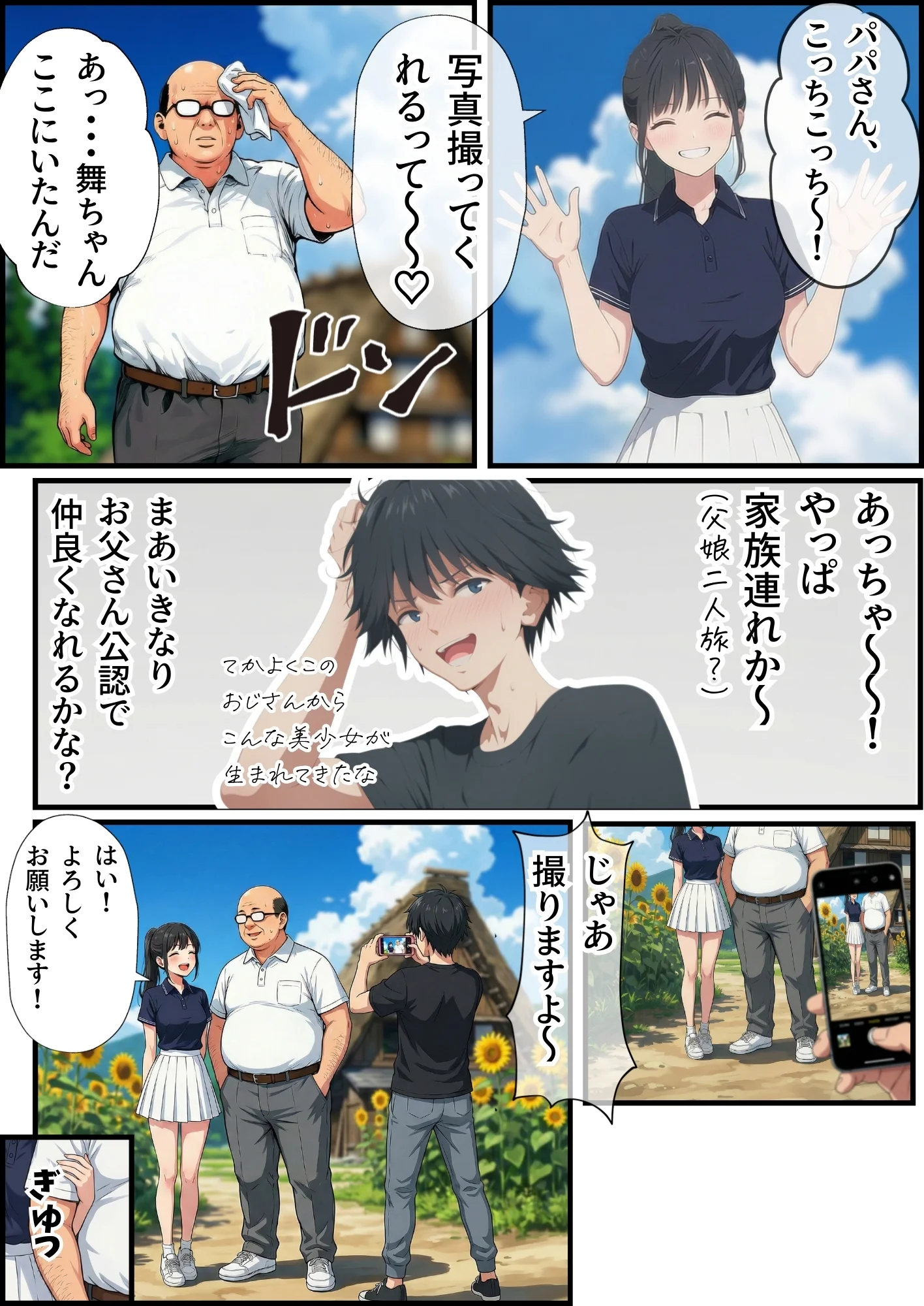 【義阜編】おじさん、私を旅に連れてって フェラ・ラブコメ・不倫 サンプル6ページ目(おじさん、私を旅に連れてって)