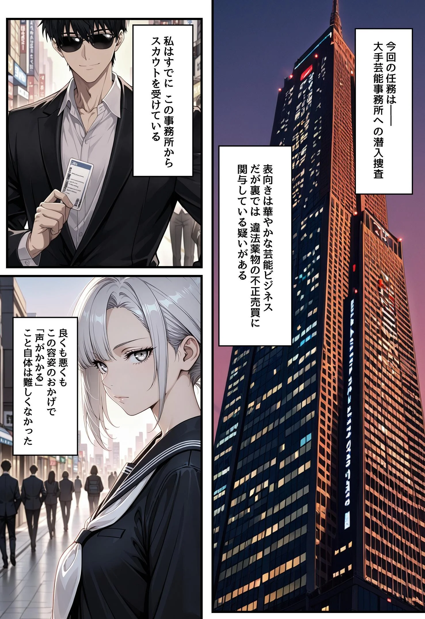 潜入捜査で芸能スカウトされた結果、エッチな目に遭いました 制服・体操着・ブルマ・焦らし サンプル5ページ目（アクロエ）