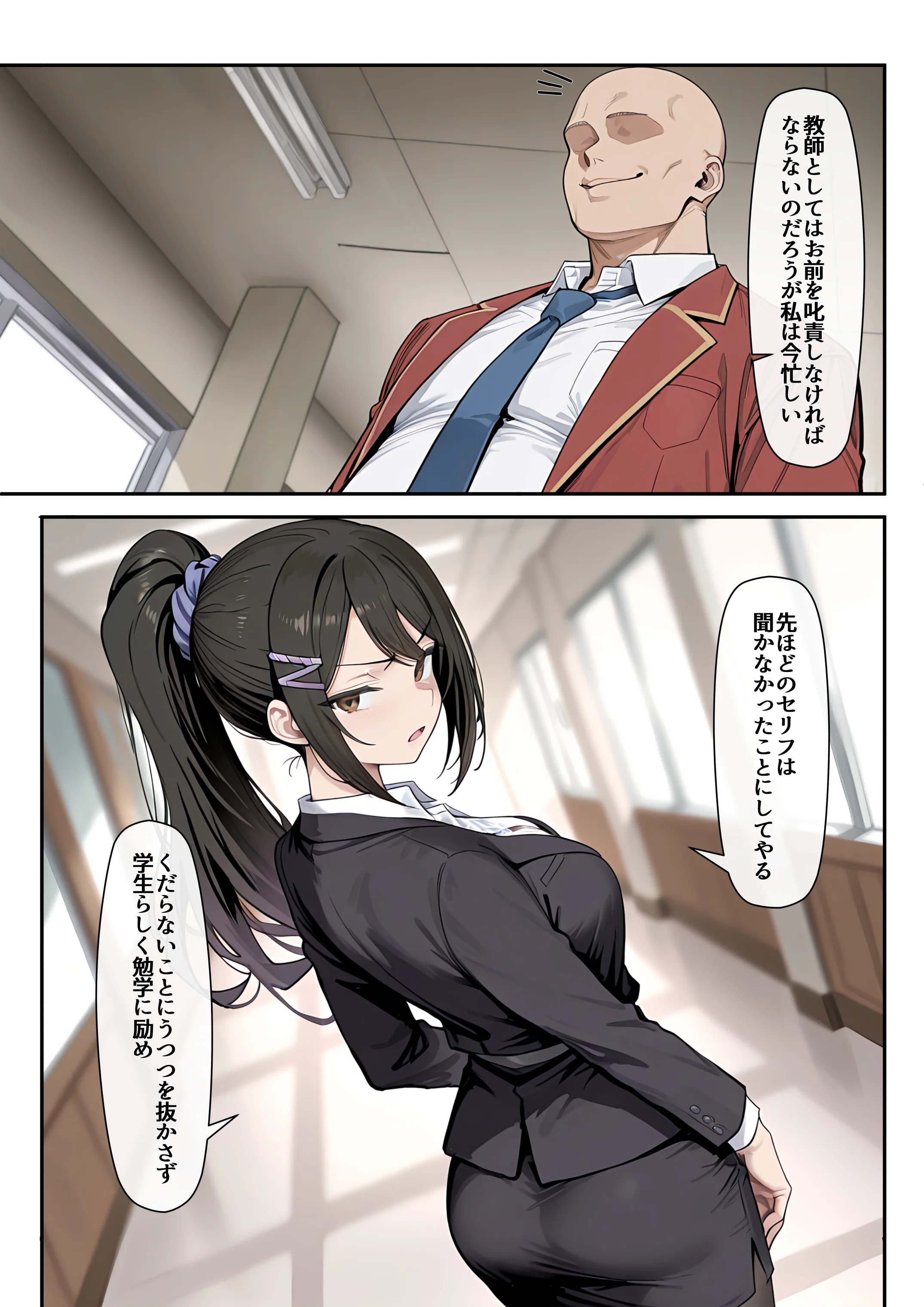 ようこそポイントで何でも出来る教室へ 3P・4P・中出し・乳首責め サンプル11ページ目(だまご屋)