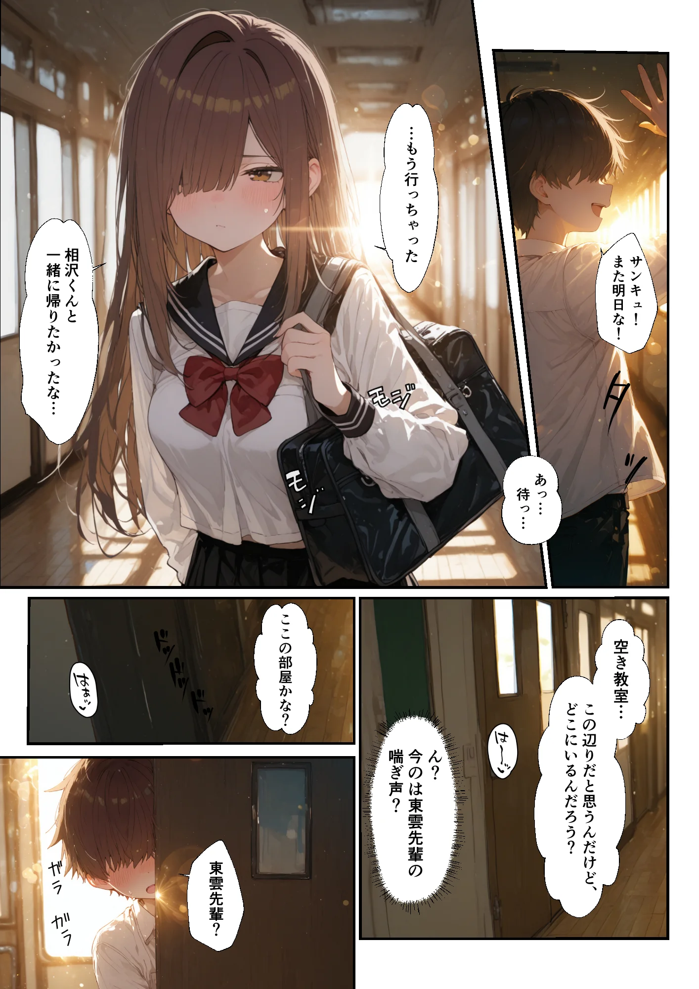 東雲姉妹の場合 - シコ許可もらおうとしたら、えっちな展開になる話 制服・学園もの・恋愛 サンプル4ページ目（白玉あんみつ）