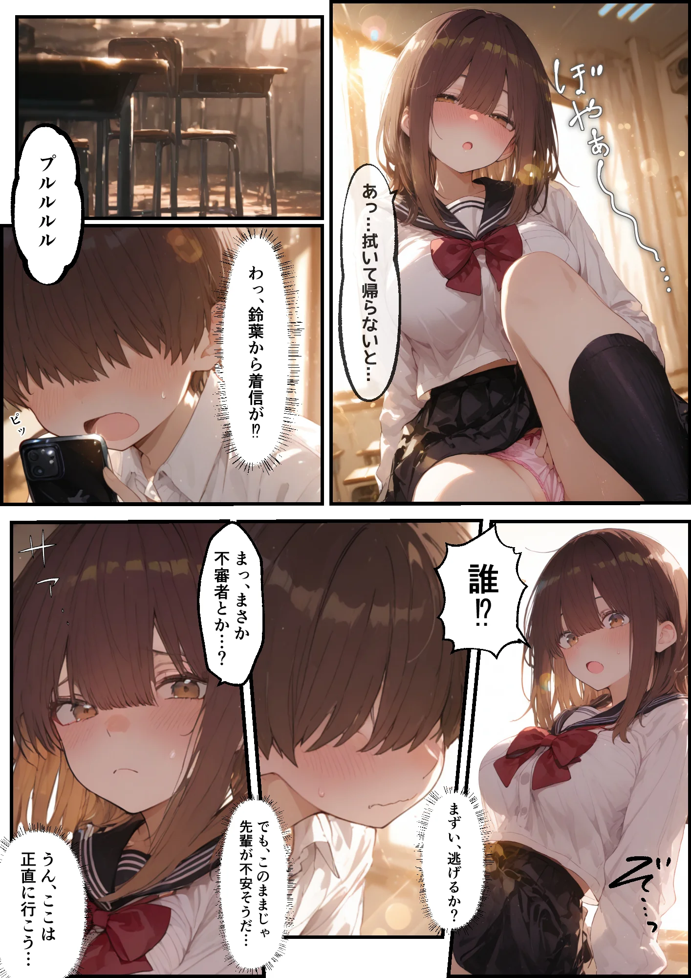東雲姉妹の場合 - シコ許可もらおうとしたら、えっちな展開になる話 制服・学園もの・恋愛 サンプル13ページ目（白玉あんみつ）